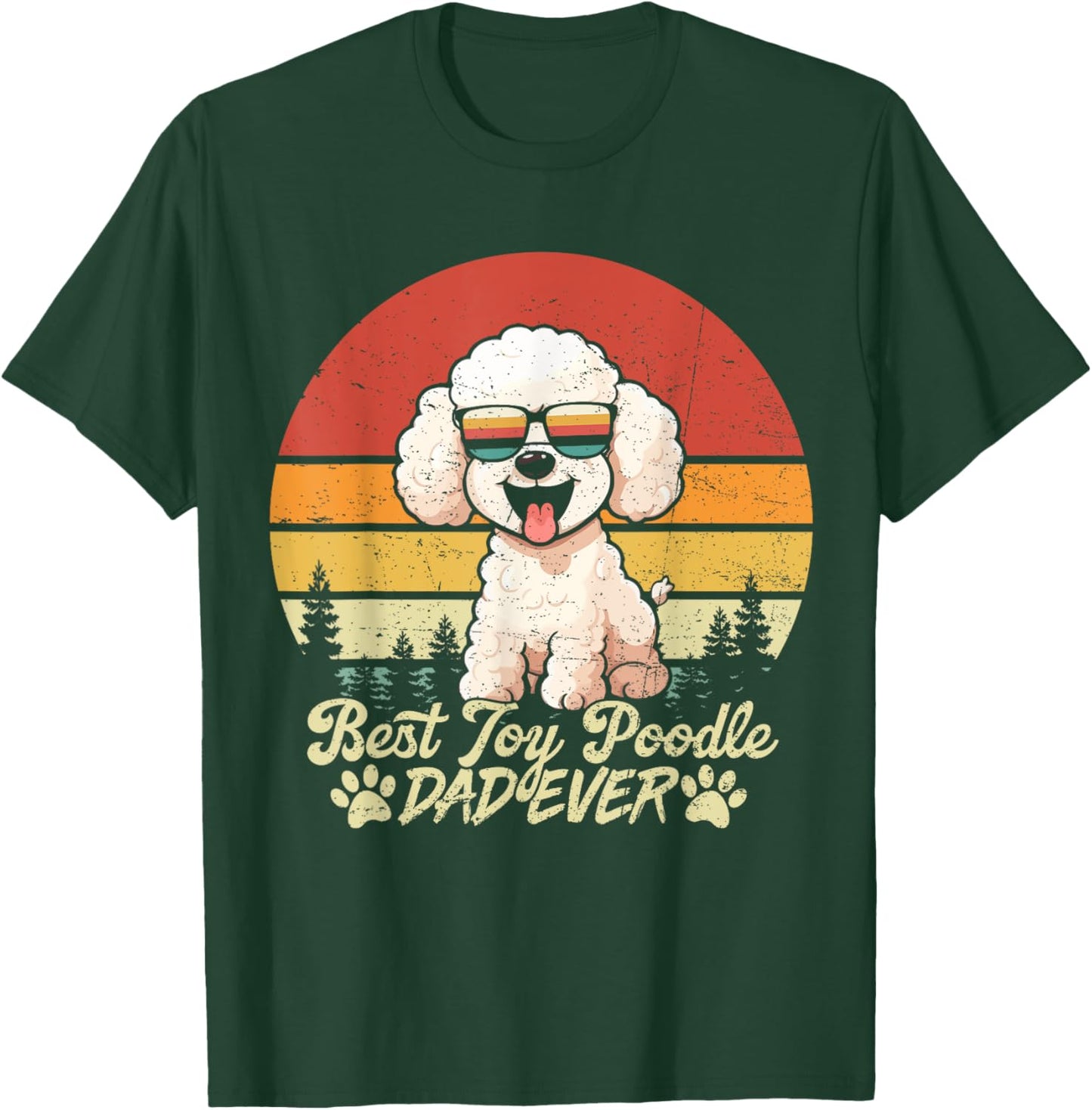 Best White Toy Poodle Dad Ever Vintage Dog Fathers Day Women T-Shirt - T-Shirt | Forest