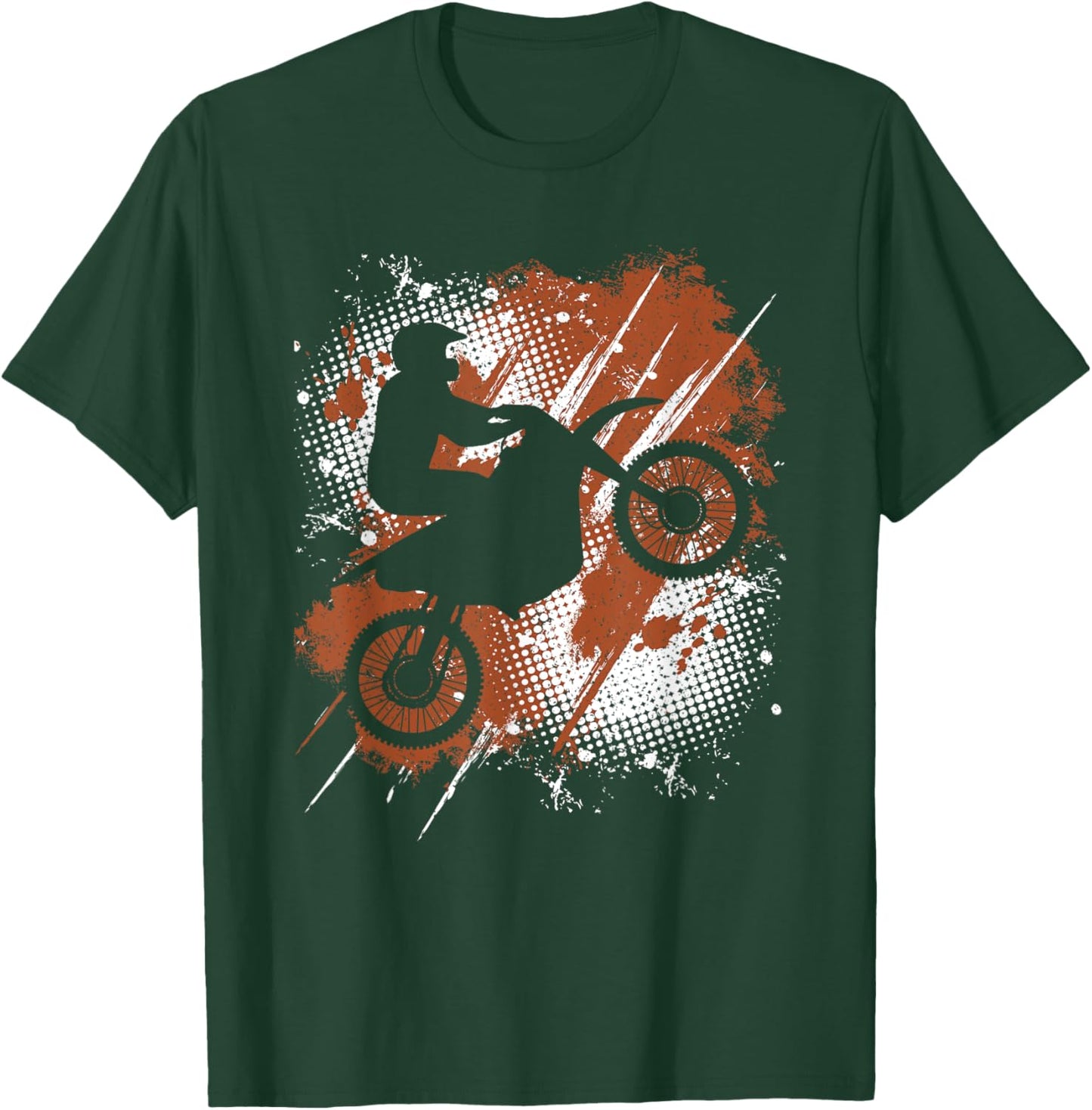 Vintage Motocross Dirt Bike Lover Men Women Kids T-Shirt - T-Shirt | Forest