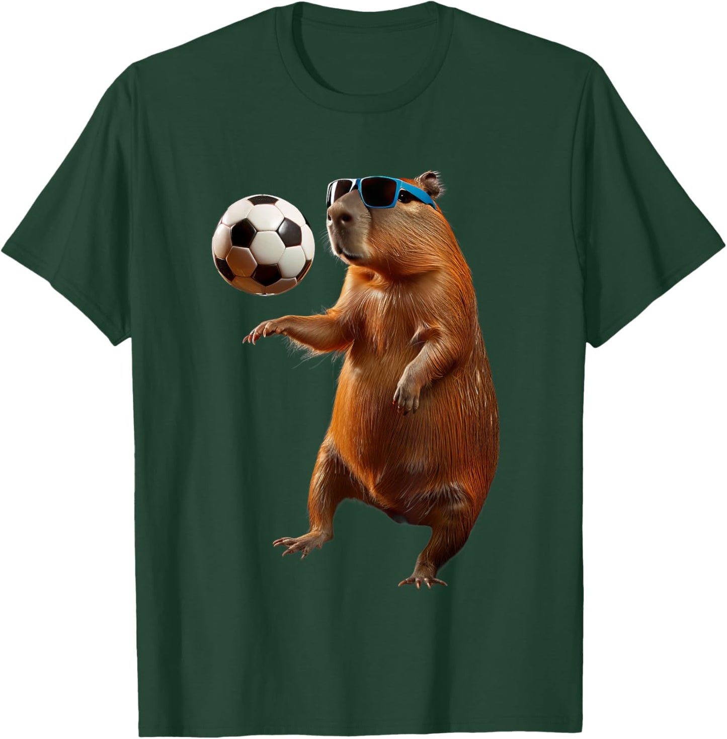 Capybara Soccer T-Shirt - T-Shirt | Forest