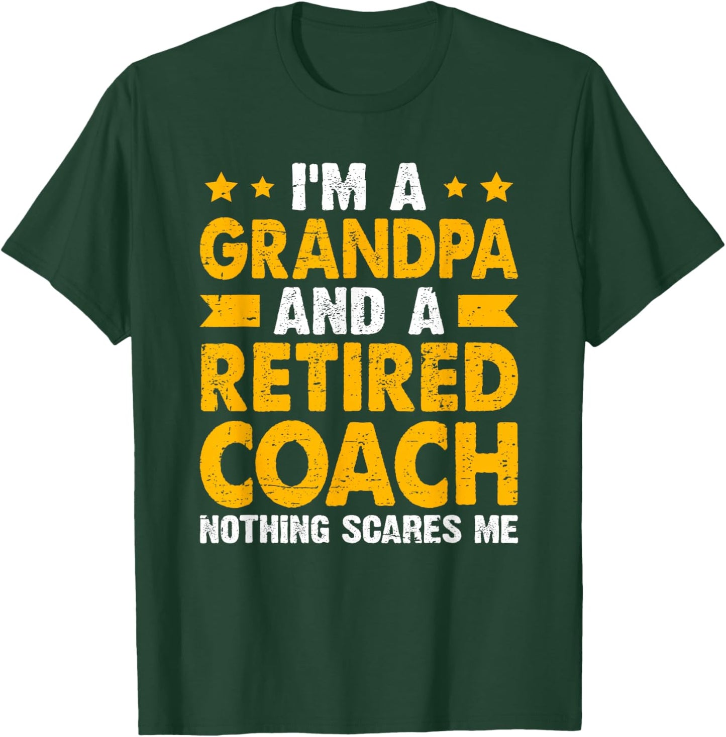 Grandpa And Retired Coach Retirement T-Shirt - T-Shirt | Forest