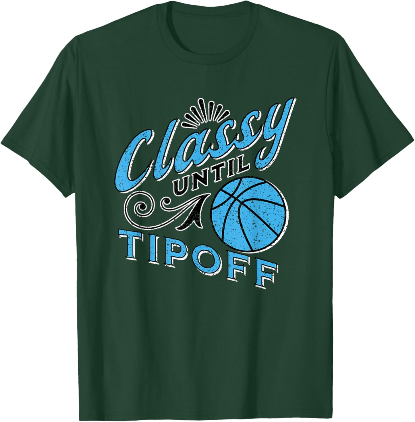 Classy Women Basketball Gift Basketball Mom Light Blue T-Shirt - T-Shirt | Forest