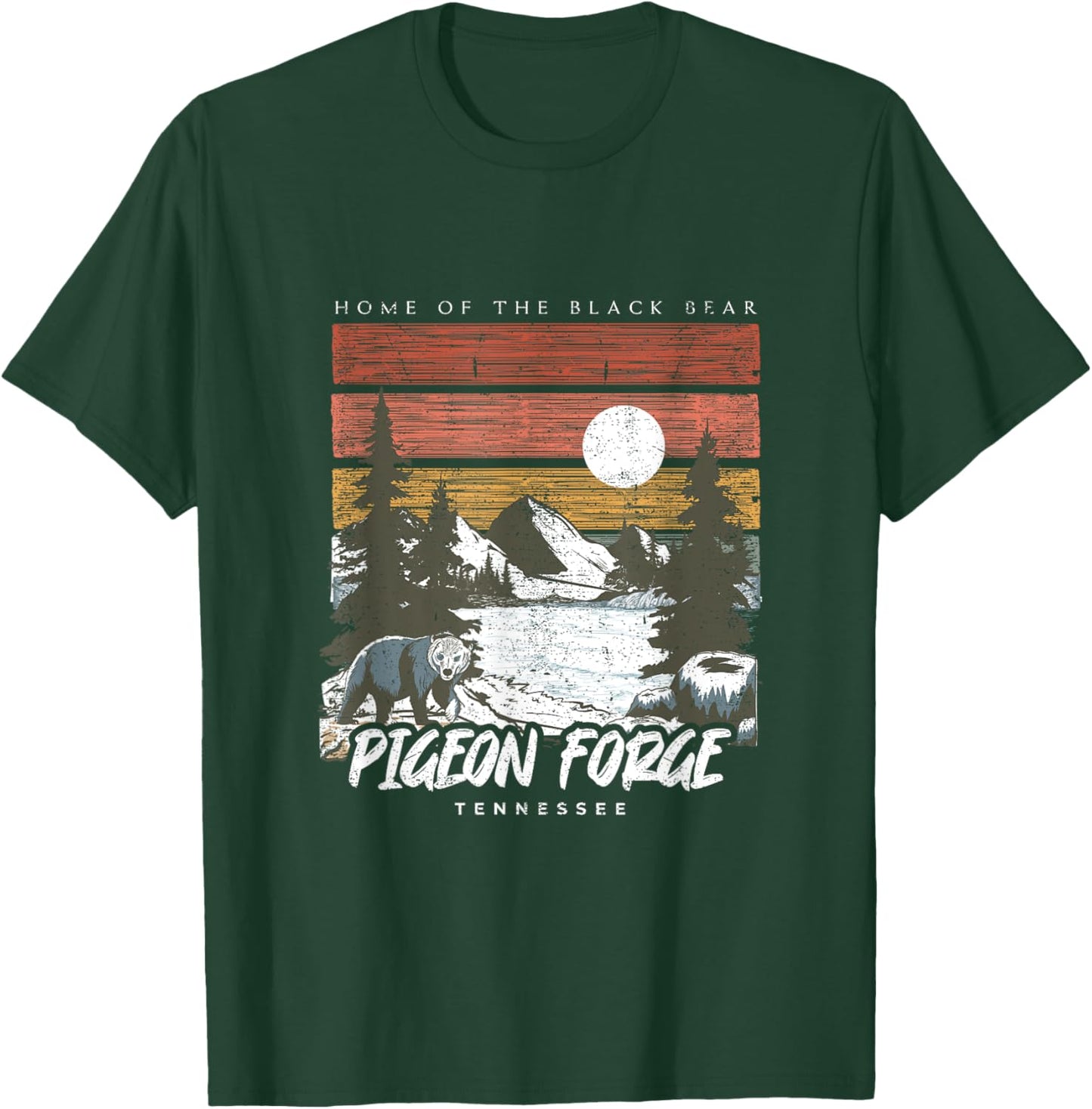 Pigeon Forge Tennessee Home Of The Black Bear Retro 70s 80s T-Shirt - T-Shirt | Forest
