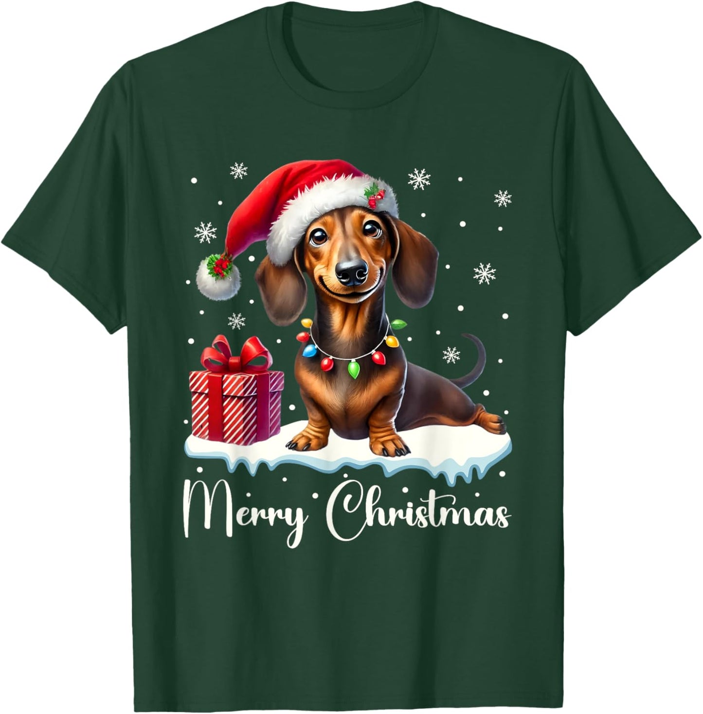 Christmas Pajamas Christmas Outfit Cute Dachshund Dog T-Shirt - T-Shirt | Forest