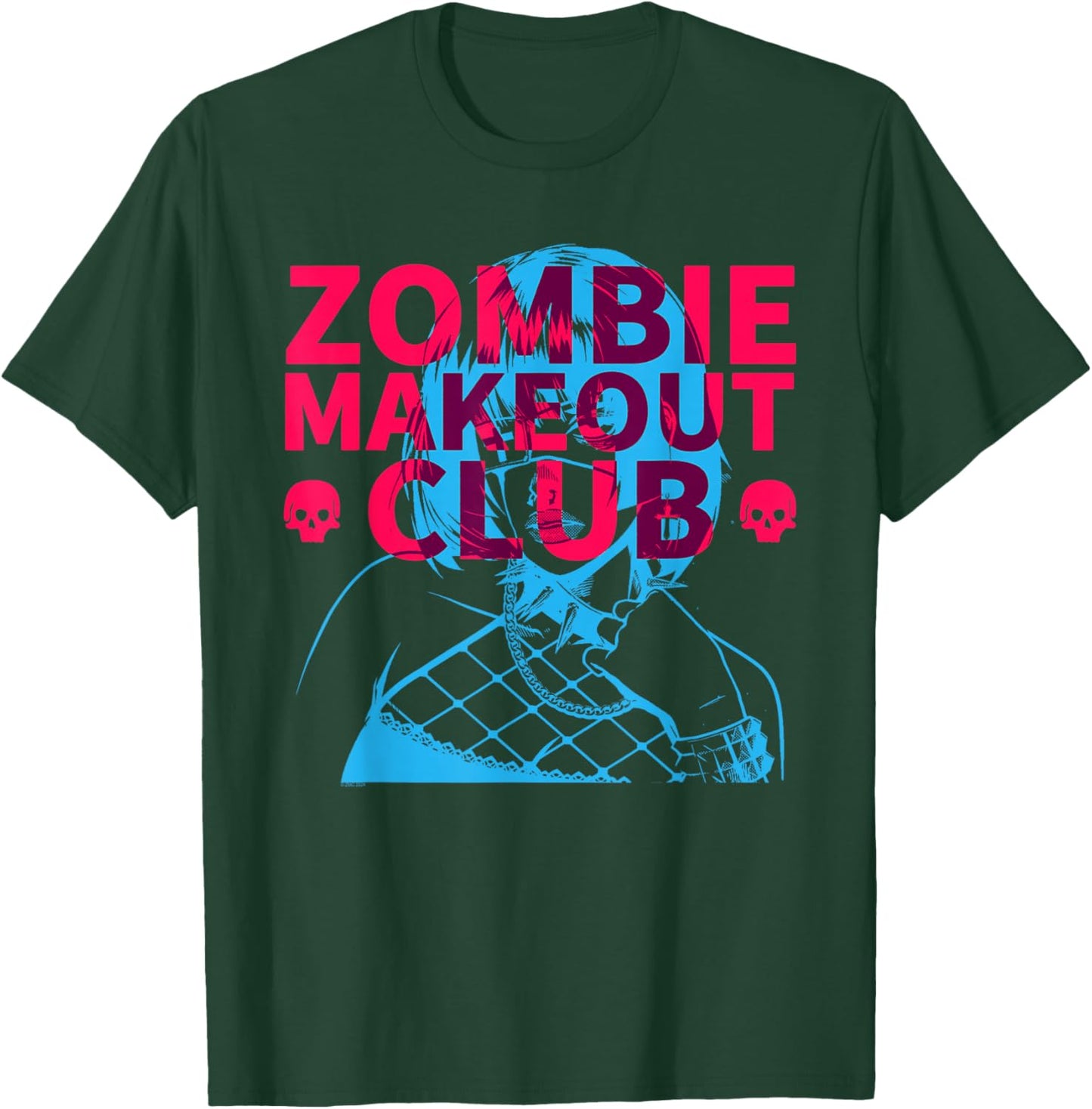 Zombie Makeout Club Punk Girl Overlap T-Shirt - T-Shirt | Forest