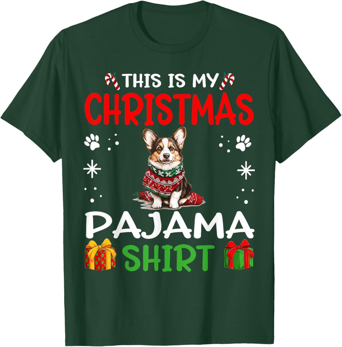 Cardigan Welsh Corgi Dog Nightgown Pajama This is my Women Kids T-Shirt - T-Shirt | Forest