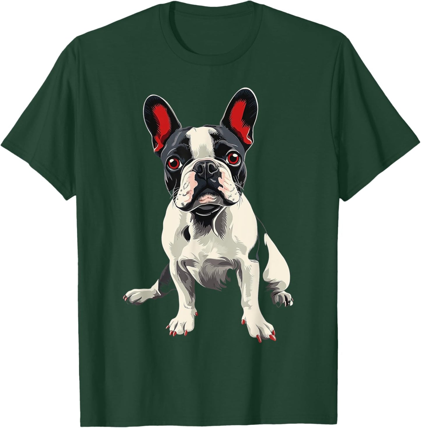 French Bulldog Dog Motif Pet Artwork French Bulldog T-Shirt - T-Shirt | Forest
