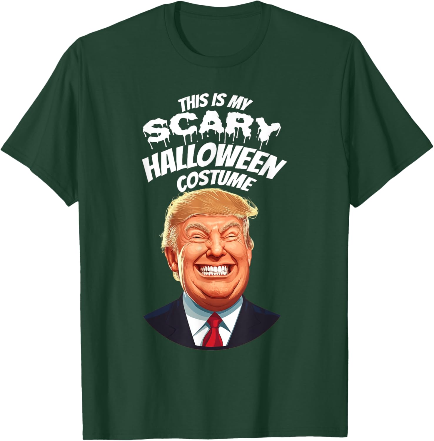 Funny Donald Trump Scary Halloween Gag President Costume Gag T-Shirt - T-Shirt | Forest