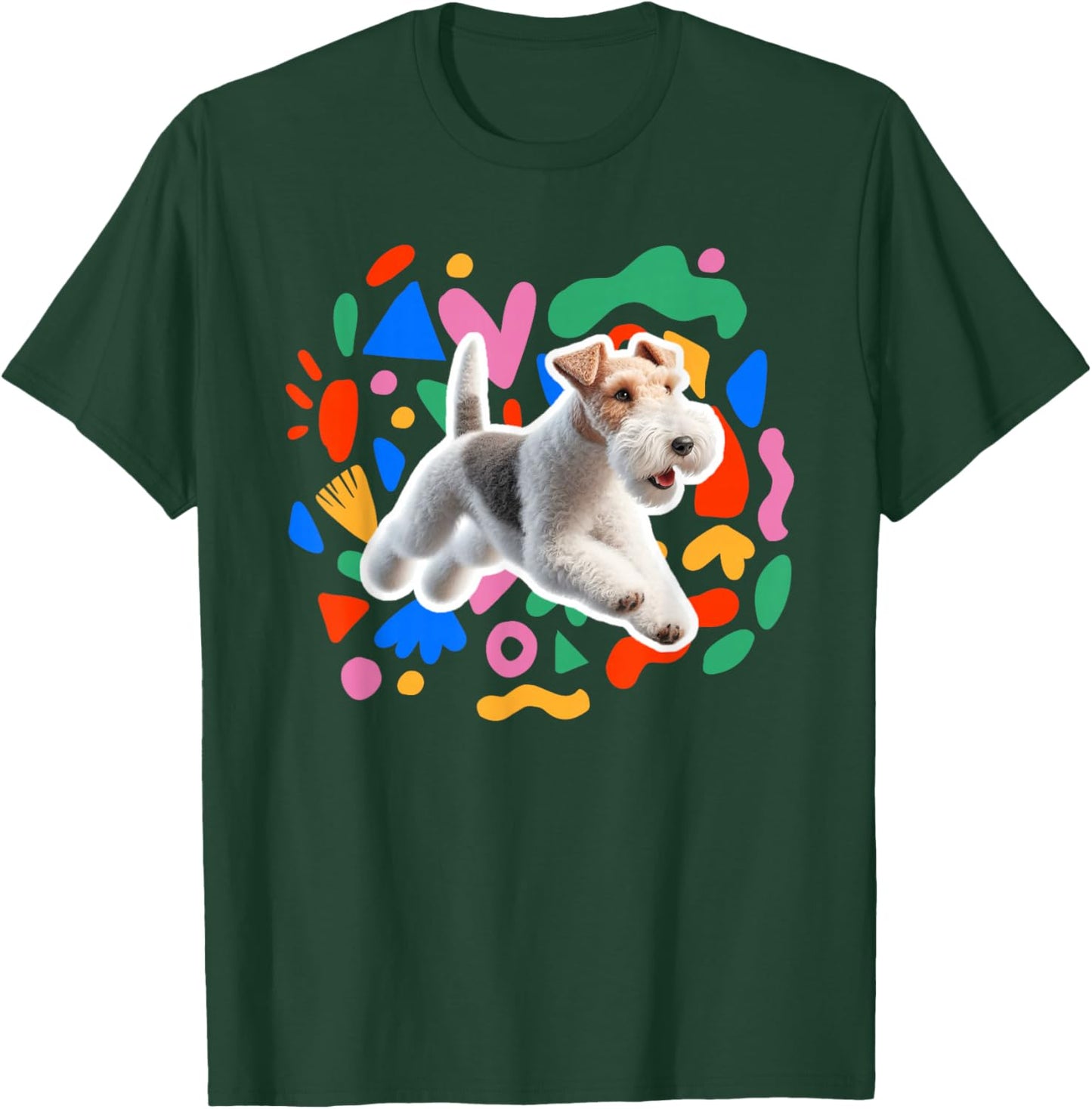 Wire Fox Terrier Colorful Design Dog Women Kids T-Shirt - T-Shirt | Forest