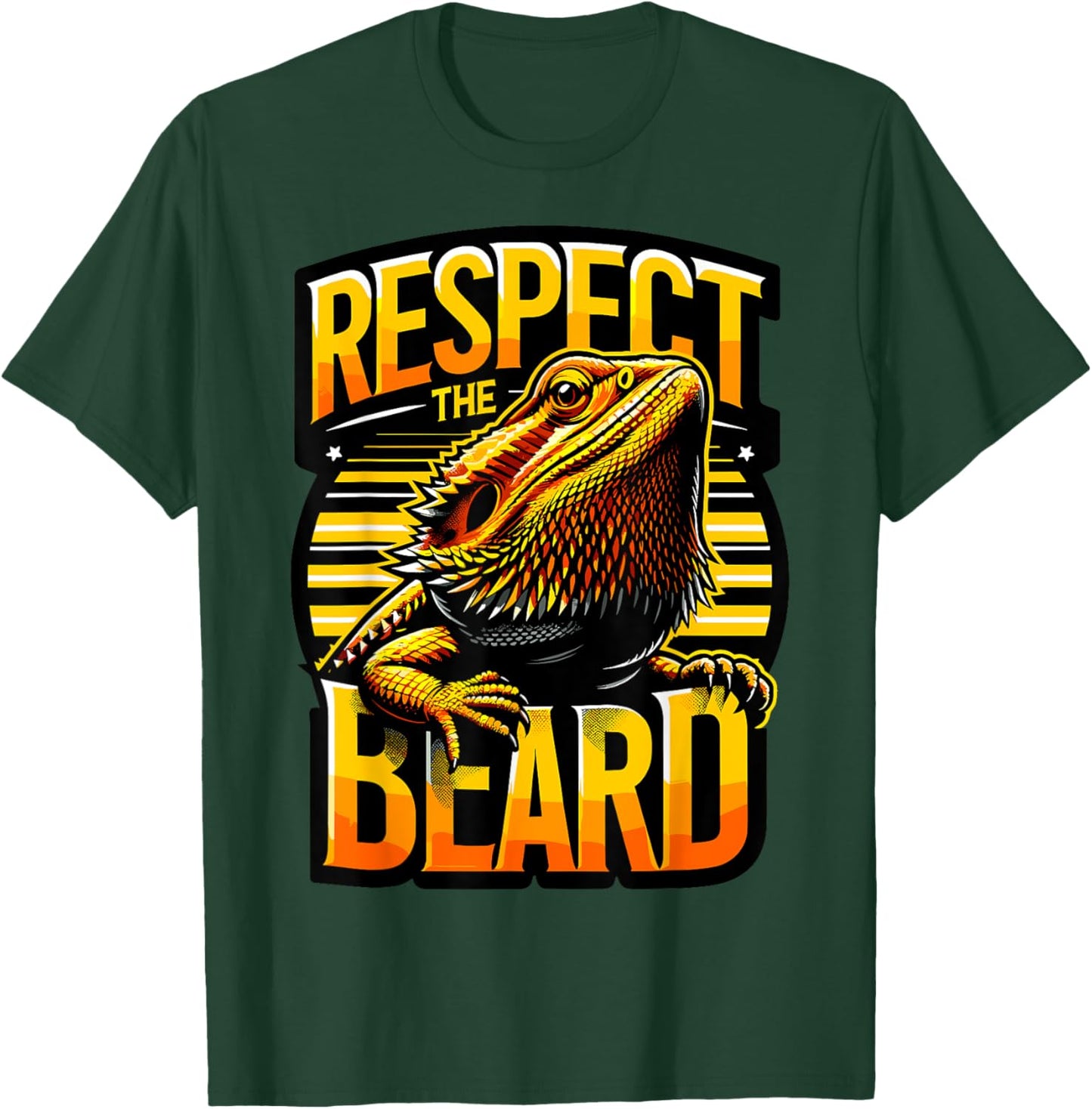 Bearded Dragon Respect the Beard T-Shirt - T-Shirt | Forest