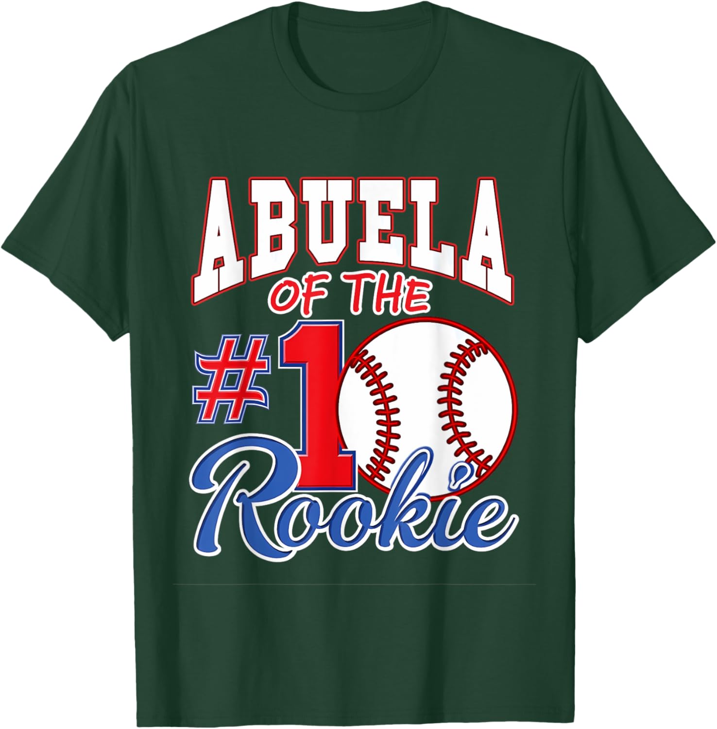 Retro Grandma Abuela Of The Number 1 Rookie Baseball T-Shirt - T-Shirt | Forest