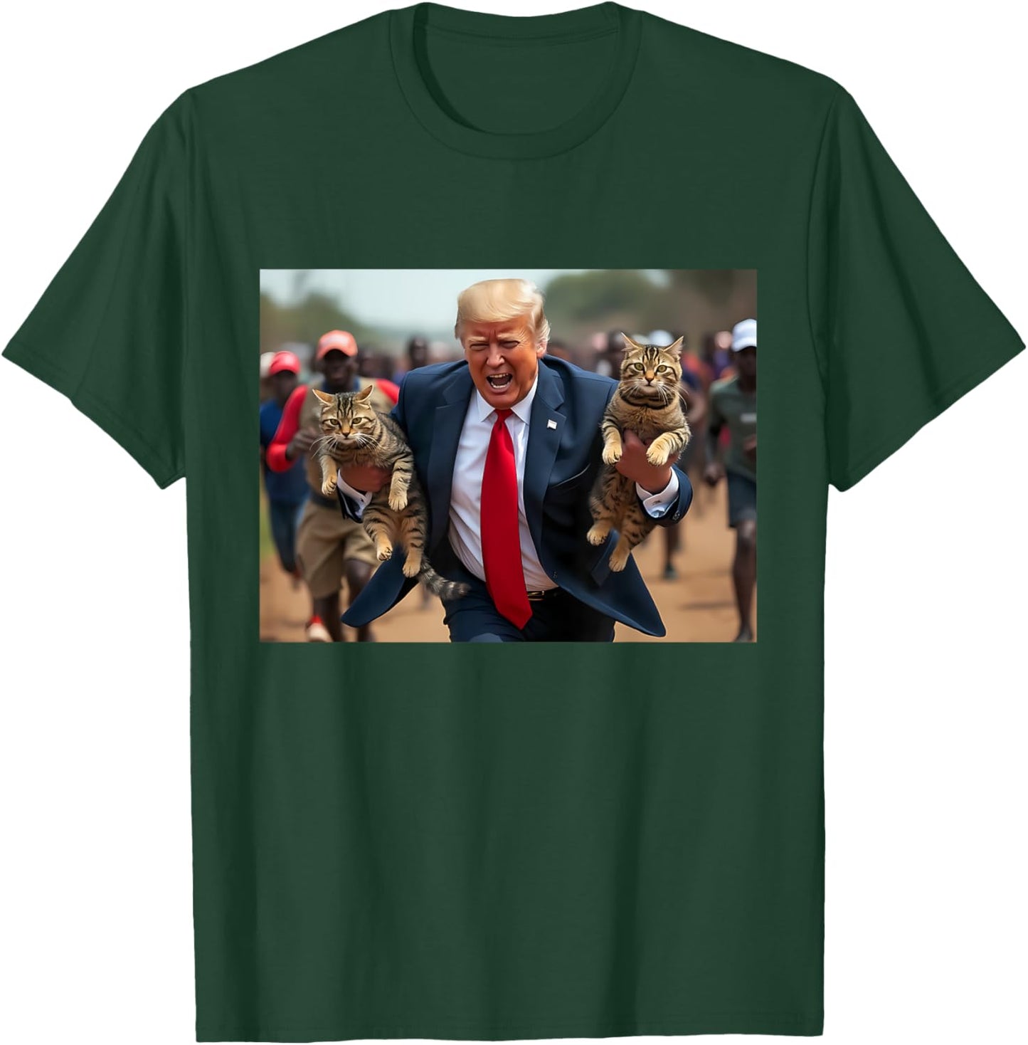 Make Cats Safe Again - Trump Holding Cat - Pets For Trump Women T-Shirt - T-Shirt | Forest