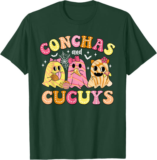 Conchas And Cucuys Ghost Mexican Spanish Halloween T-Shirt - T-Shirt | Forest