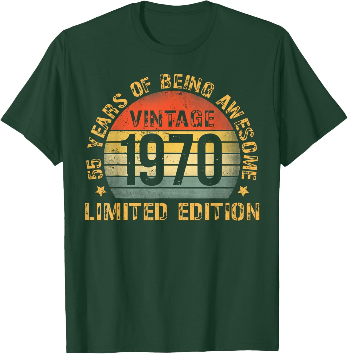 55 Year Birthday Decorations Men Gag 55yr 1970 55th Birthday T-Shirt - T-Shirt | Forest