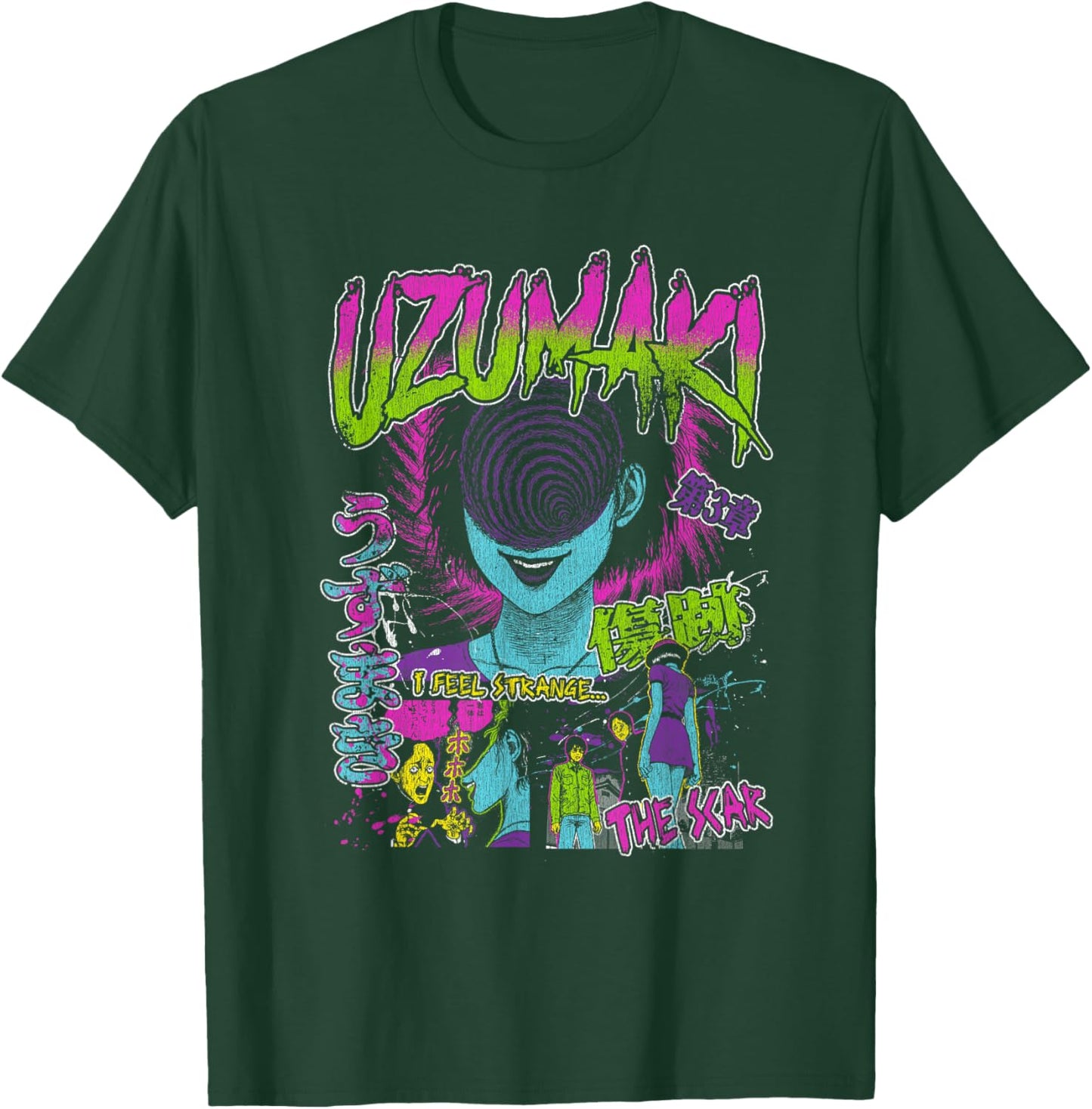 Uzumaki Junji Ito Spiral Girl Horror Manga T-Shirt - T-Shirt | Forest
