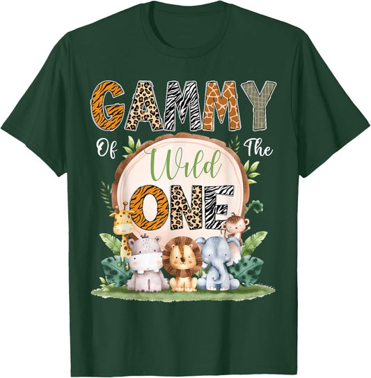 Gammy Of The Wild One First Birthday Safari Woodland T-Shirt - T-Shirt | Forest