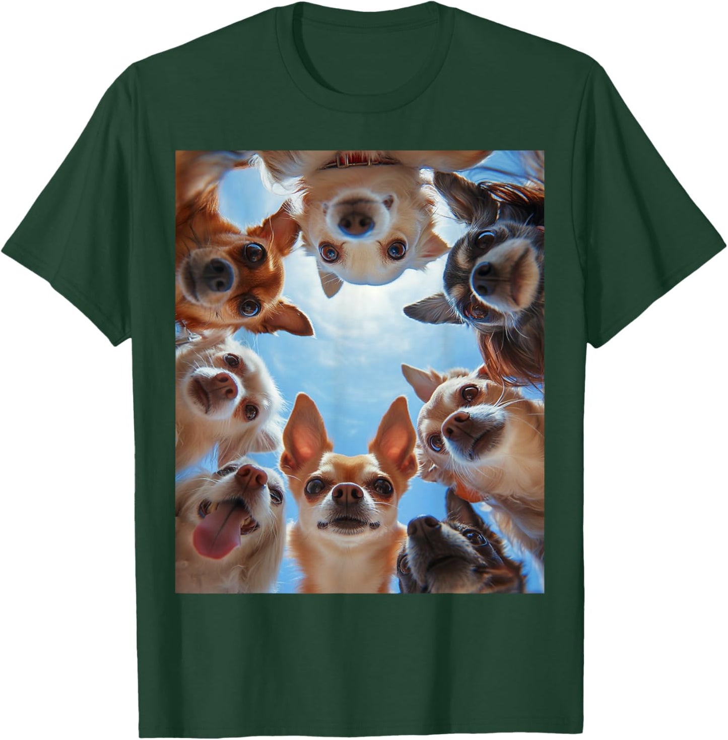 Funny Chihuahua Dog Selfie T-Shirt - T-Shirt | Forest