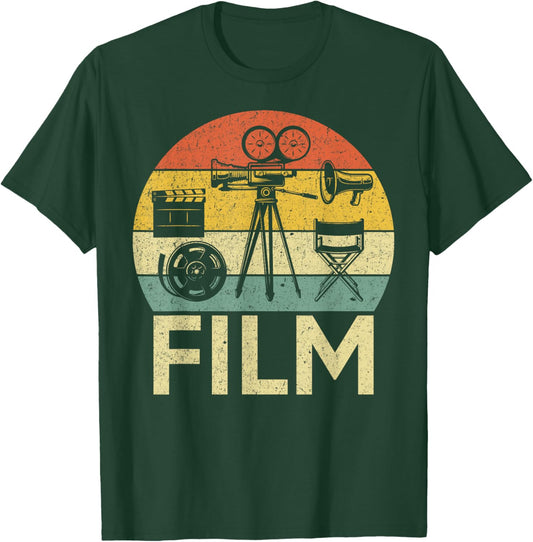Retro Filmmaking Movie Director Cinema Maker Filmmaker T-Shirt - T-Shirt | Forest