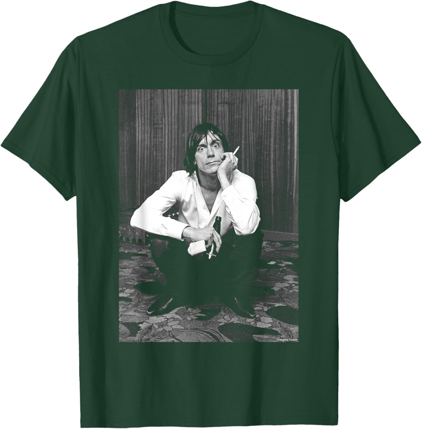 Iggy Pop Of The Stooges Friars Aylesbury By Virginia Turbett T-Shirt - T-Shirt | Forest