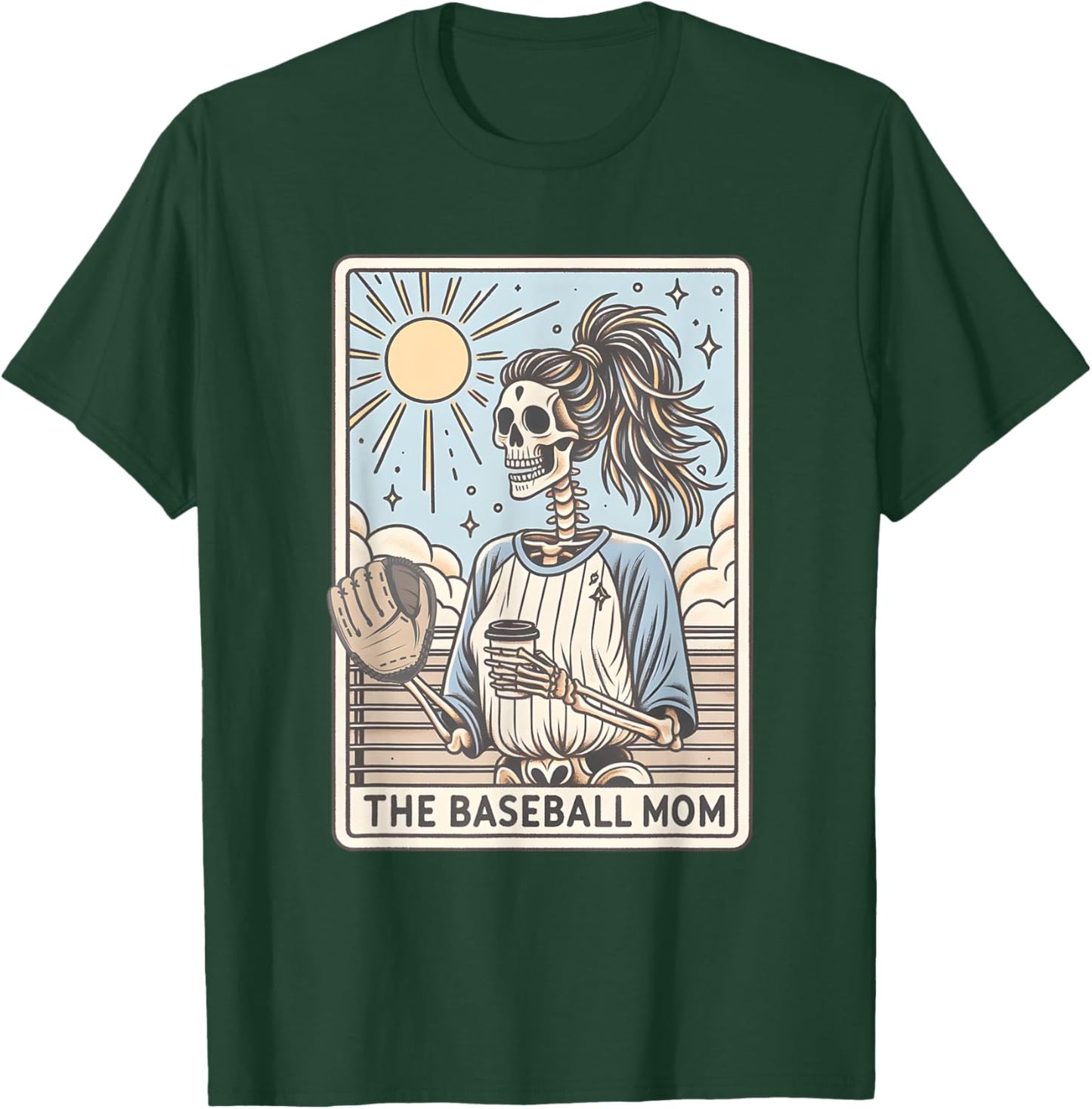 Funny Baseball Mom Halloween, Halloween Baseball Mama T-Shirt - T-Shirt | Forest