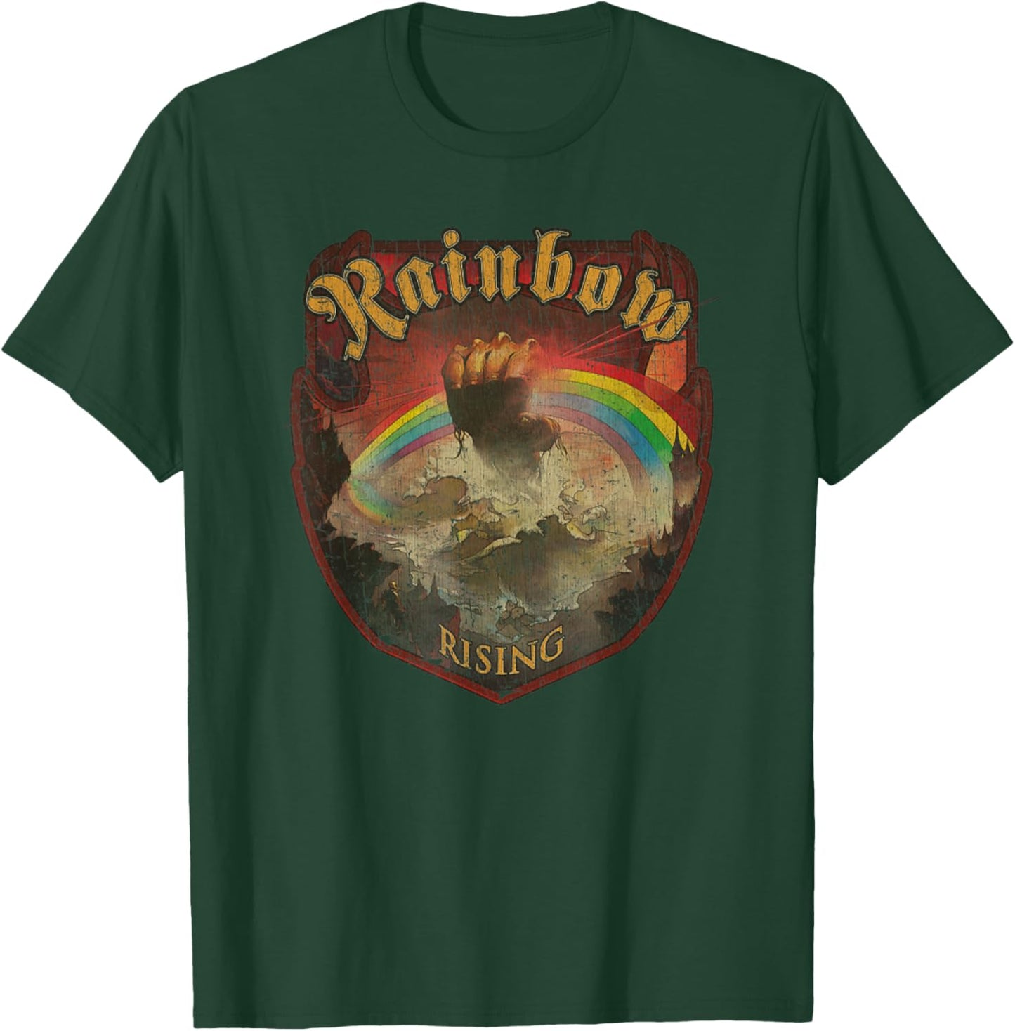 Vintage Rainbow Rising 70s Music Demon Hard Rock T-Shirt - T-Shirt | Forest