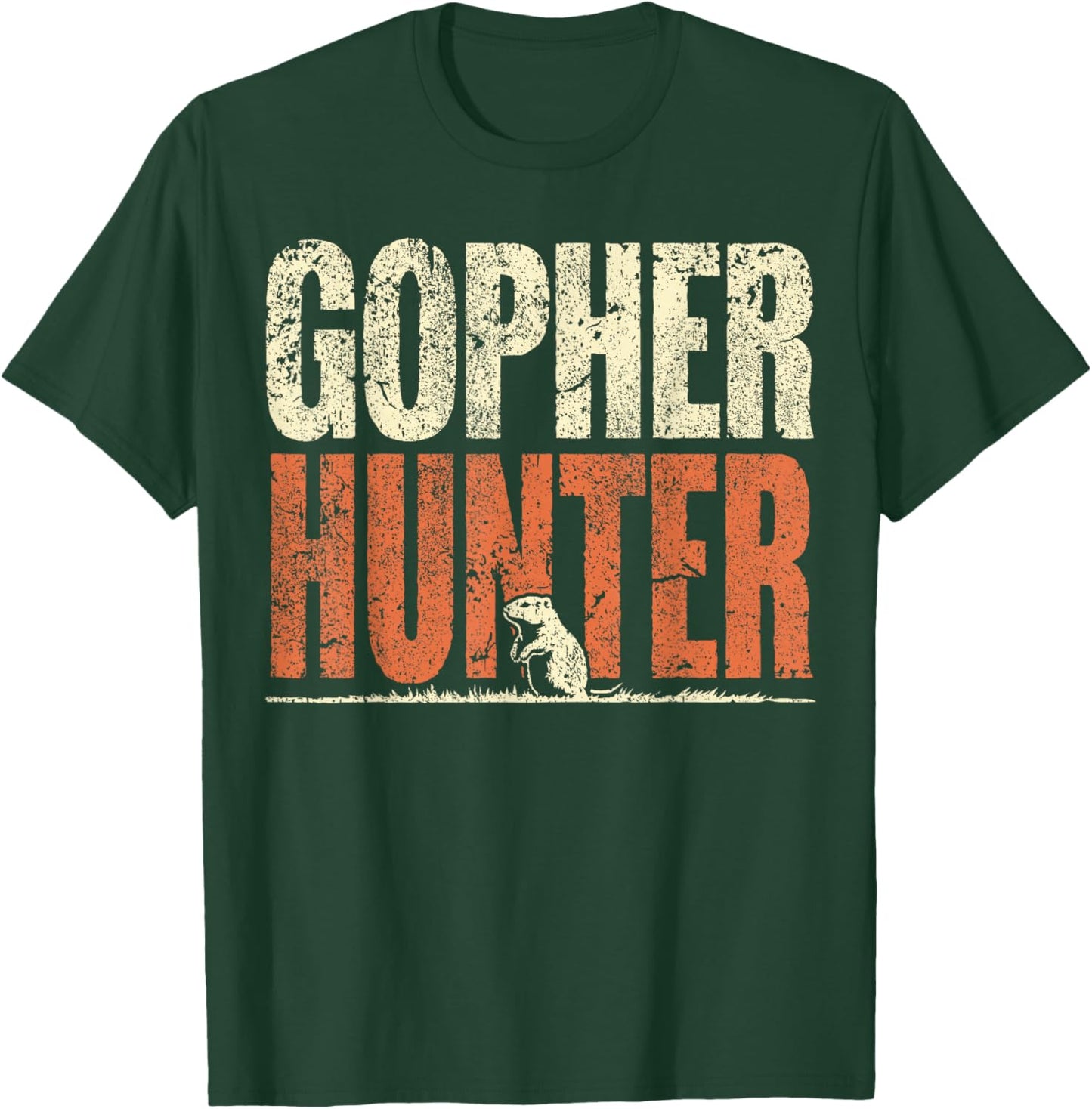 Gopher Hunter Gifts & GOPHER HUNTER -Adults Black Classic Fit Short Sleeve T-Shirt - T-Shirt | Forest