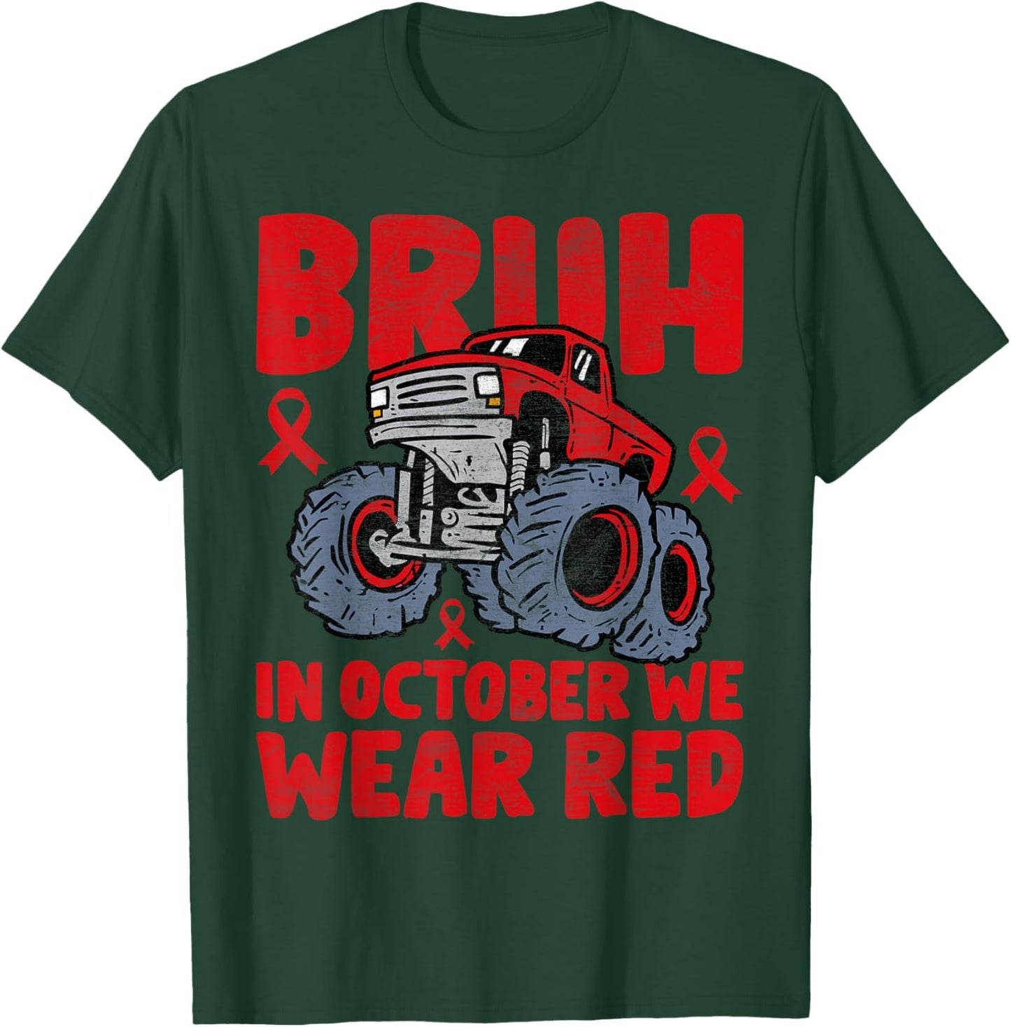 Red Ribbon Week Shirt for Kids Boys Bruh In October Wear Red T-Shirt - T-Shirt | Forest