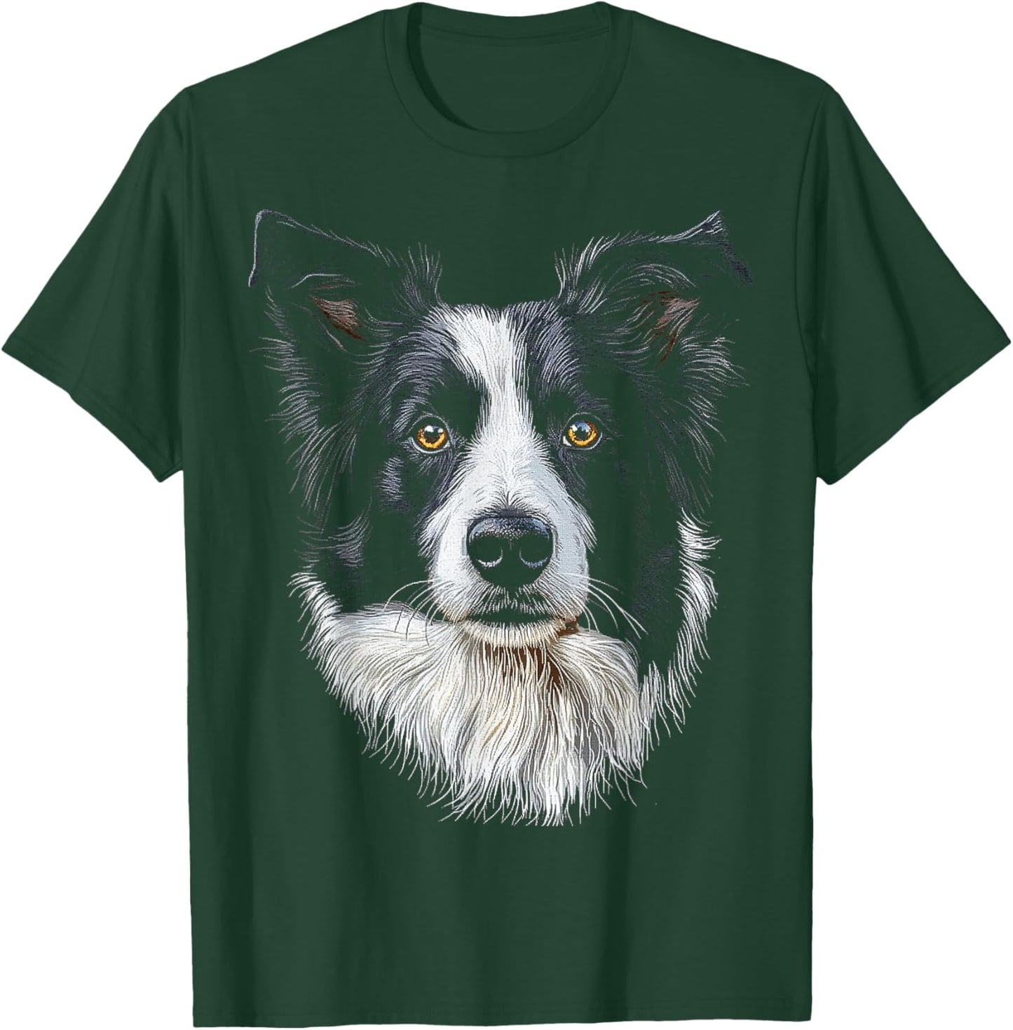 Border Collie Dog Motif Pet Mandala Border Collie T-Shirt - T-Shirt | Forest