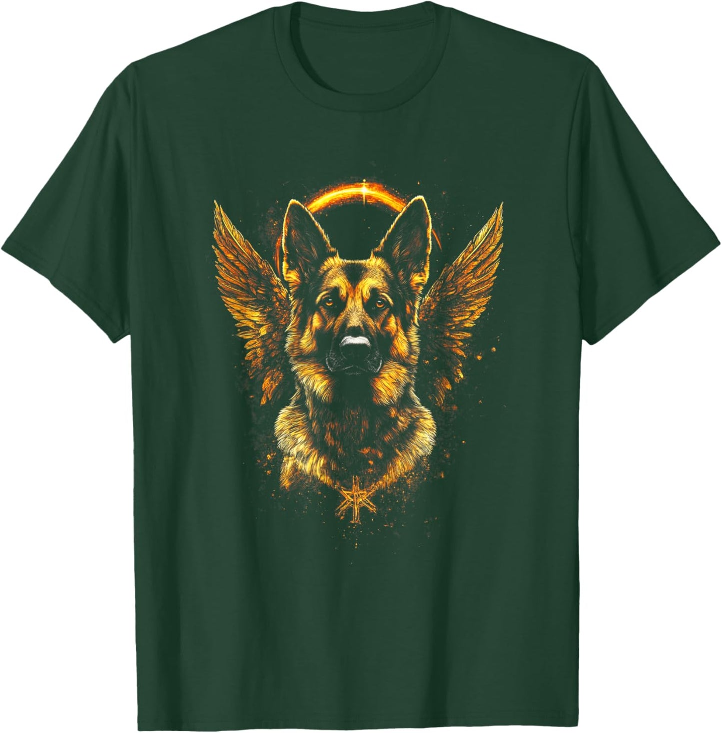 German Shepherd Angel Wings German shepherd art T-Shirt - T-Shirt | Forest