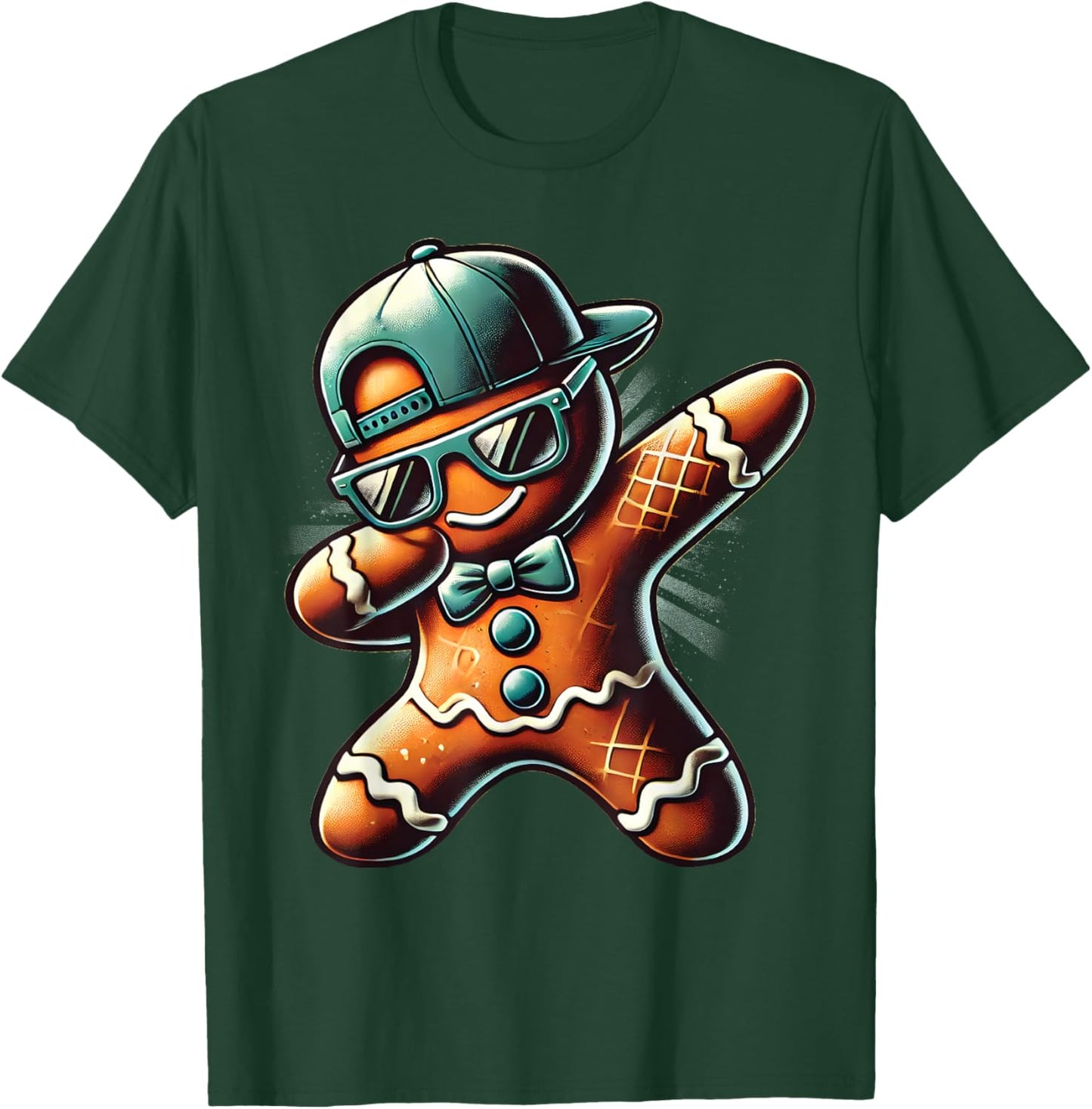 Cool Gingerbread Dabbing Funny Christmas Boys Kids Dab Dance T-Shirt - T-Shirt | Forest