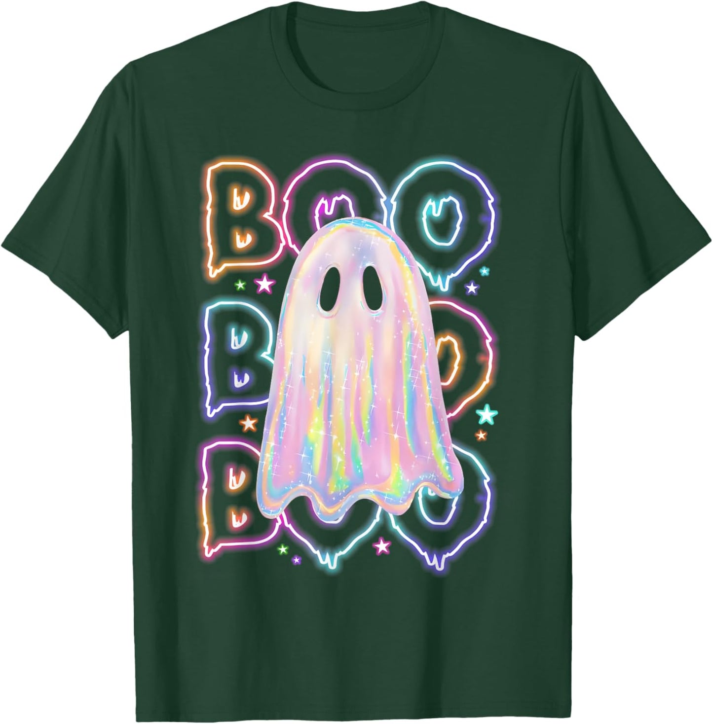Cute Colorful Boo Ghost Boujee Halloween Costume Kid Toddler T-Shirt - T-Shirt | Forest