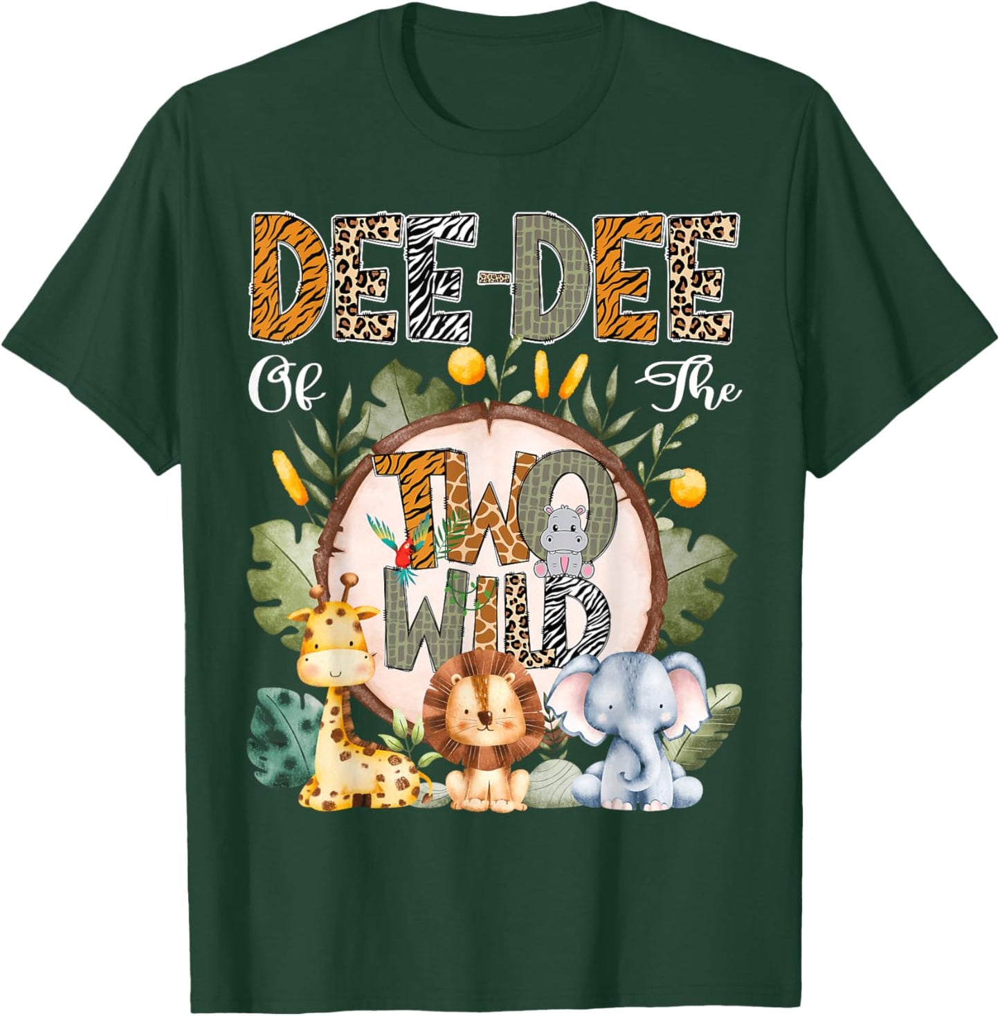 Dee-Dee Of The Two Wild Animal Safari 2Nd Birthday Party T-Shirt - T-Shirt | Forest