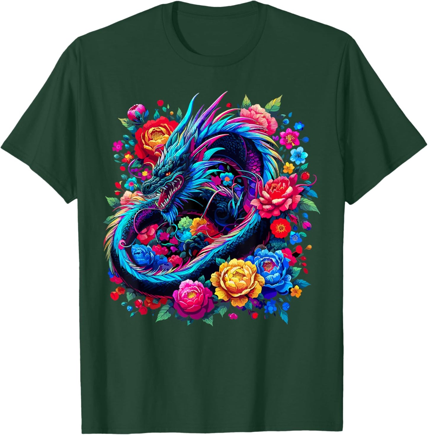 Colorful Dragon Flowers T-Shirt - T-Shirt | Forest