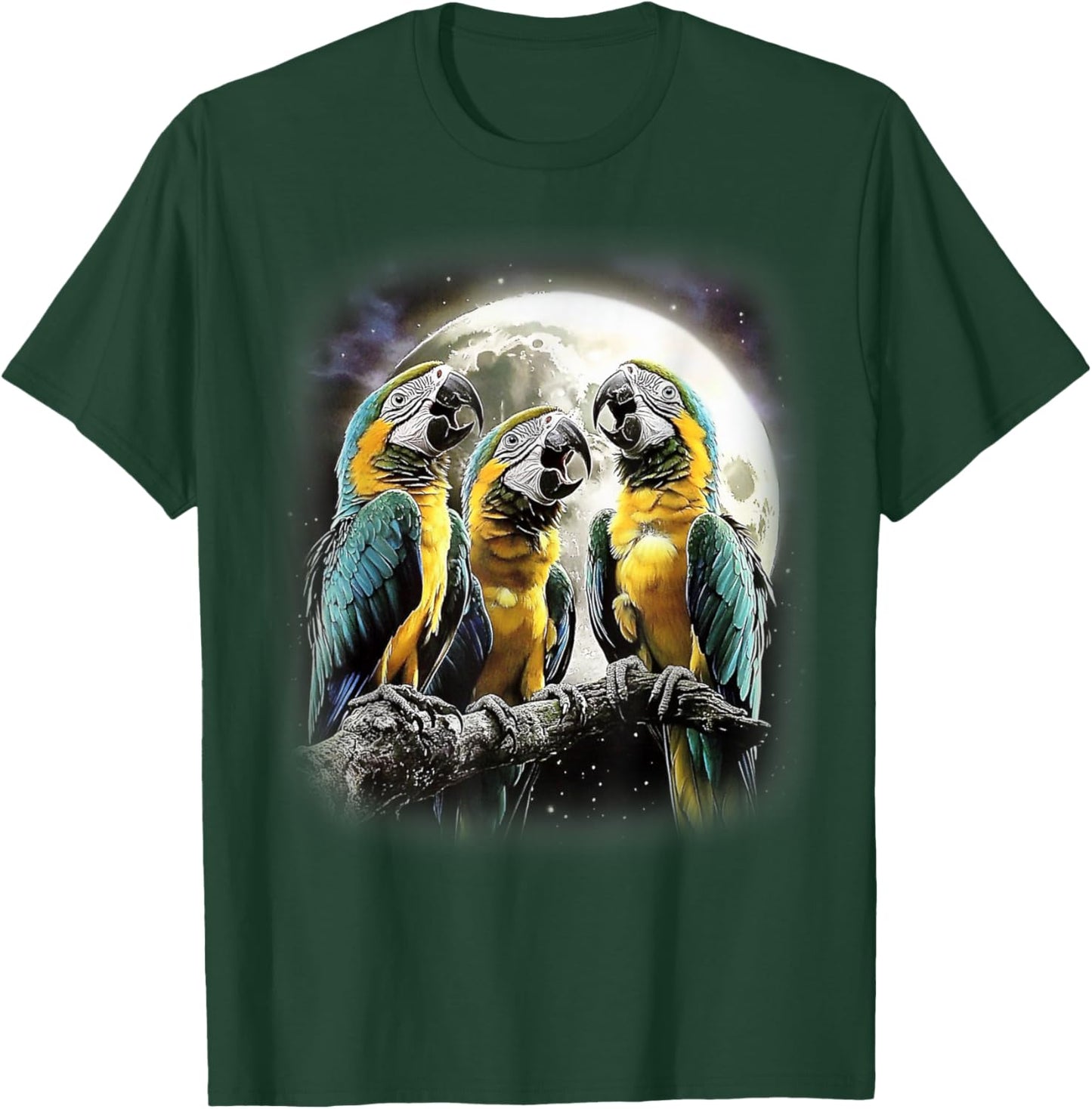 Catumet Parrot Adult , Black, Small, Short Sleeve, Funny Parrot Meme, Humorously Tropical T-Shirt - T-Shirt | Forest