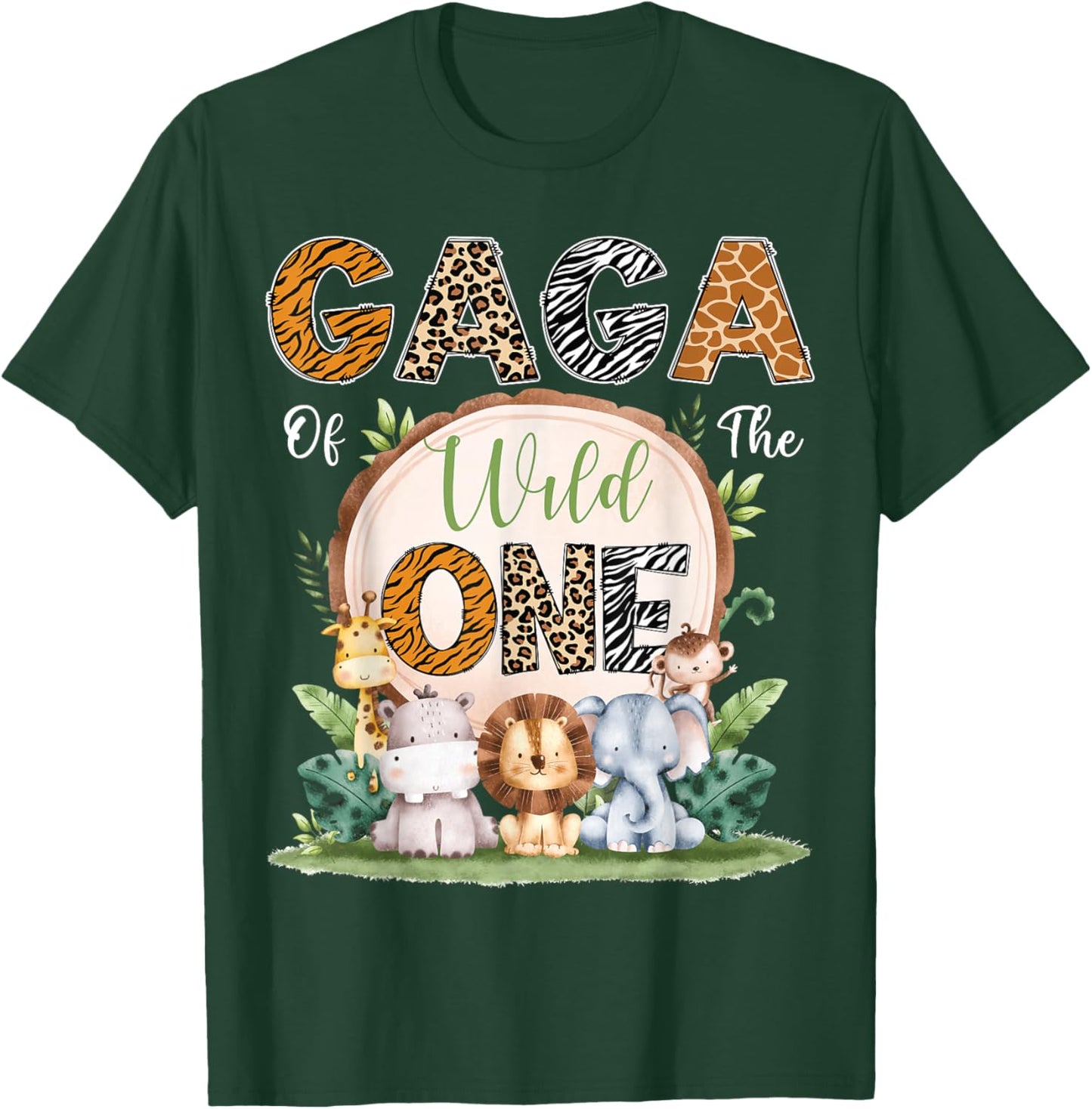 Gaga Of The Wild One First Birthday Safari Woodland T-Shirt - T-Shirt | Forest