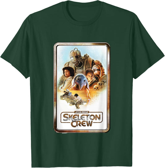 Star Wars Skeleton Crew Retro Golden Frame Poster T-Shirt - T-Shirt | Forest