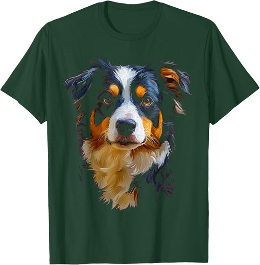 Australian Shepherd Dog Pet Artwork Australian Shepherd Women Kids T-Shirt - T-Shirt | Forest