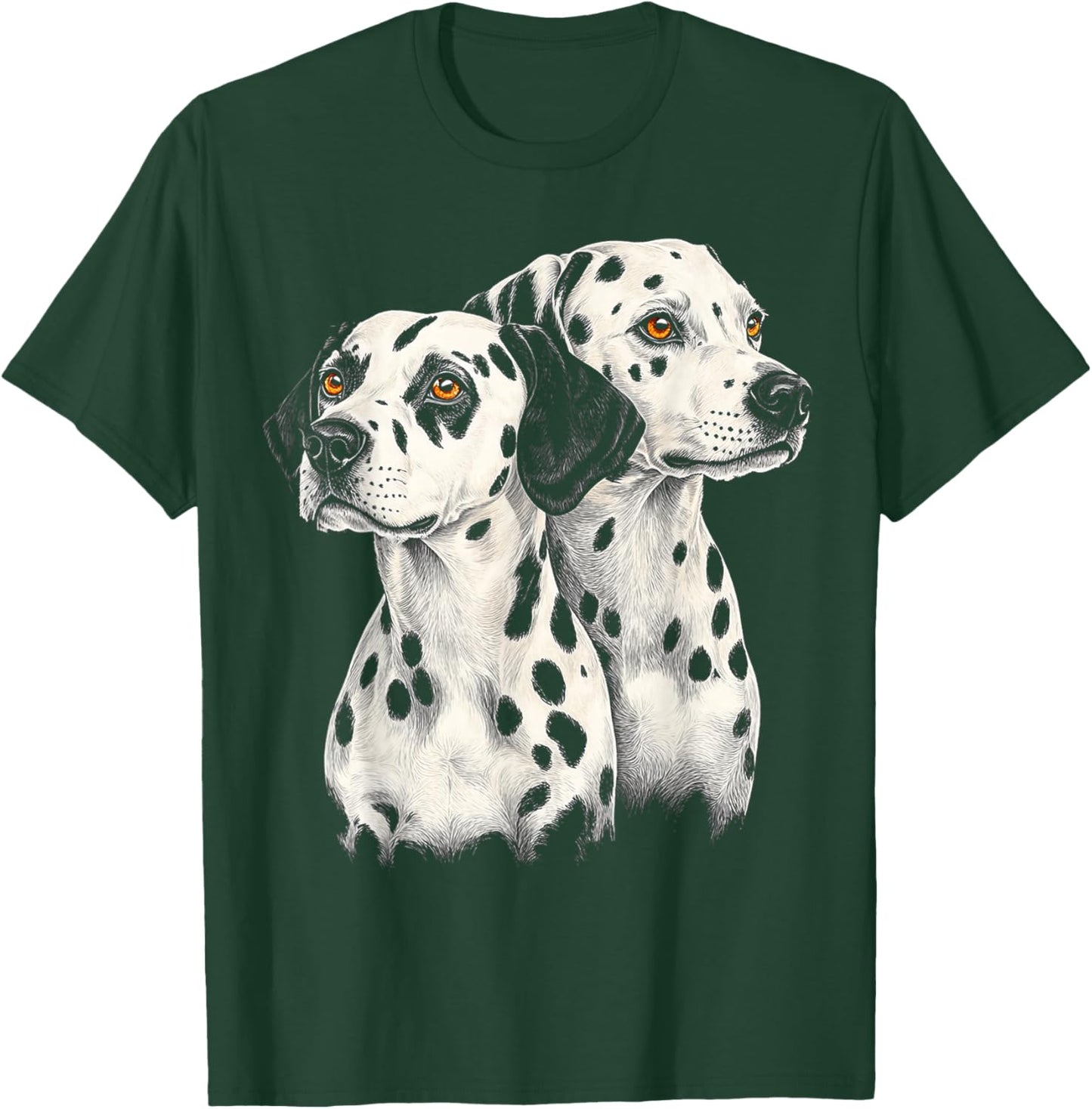 Dalmatian Dog Motif Pet Illustration Dalmatian T-Shirt - T-Shirt | Forest