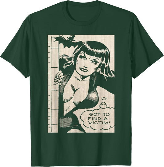 Vintage Vampire Bat Vampire Pin Up Girl Horror Comic Book T-Shirt - T-Shirt | Forest