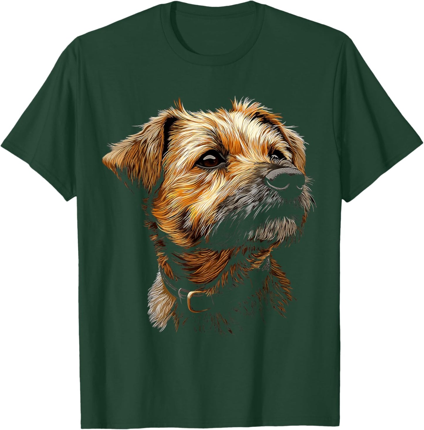 Border Terrier Dog Motif Pet Illustration Border Terrier Women Kids T-Shirt - T-Shirt | Forest