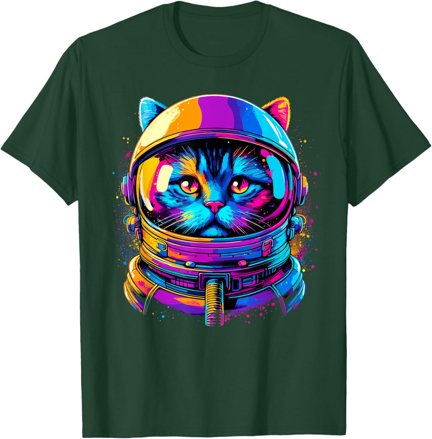 Cat Galaxy Astronaut Cat Space T-Shirt - T-Shirt | Forest