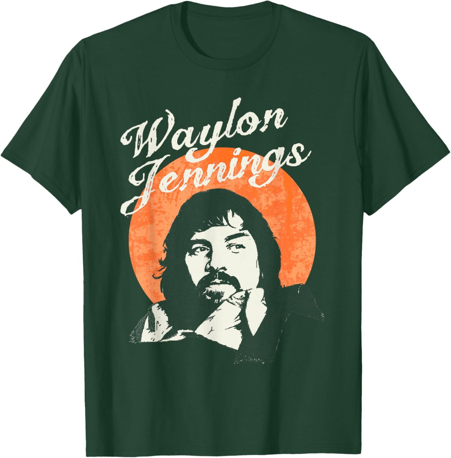 Waylon Jennings - Official Merchandise - Sunset T-Shirt - T-Shirt | Forest