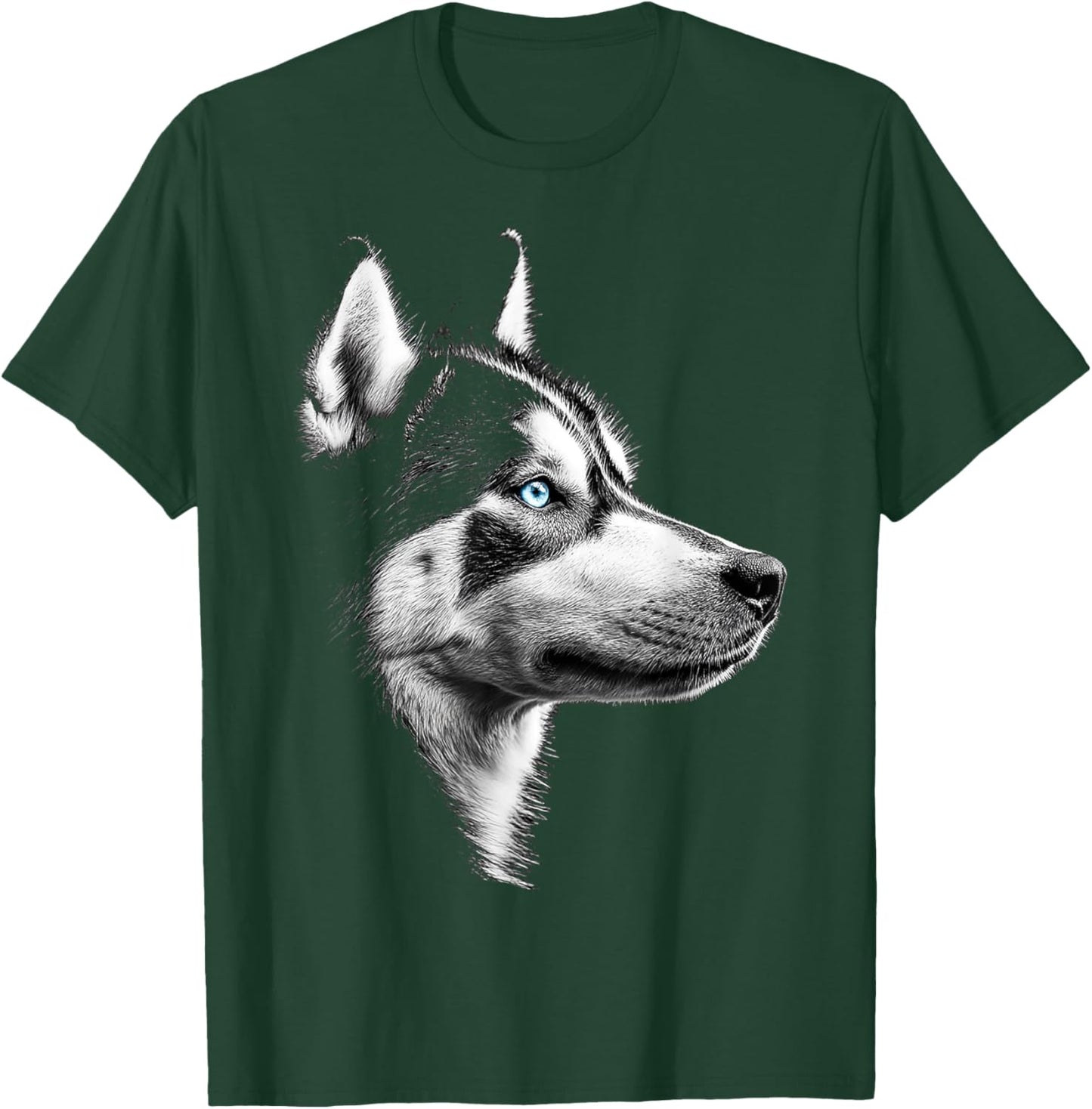 Siberian Husky Dog Motif Pet Artwork Siberian Husky Men Women Kids T-Shirt - T-Shirt | Forest