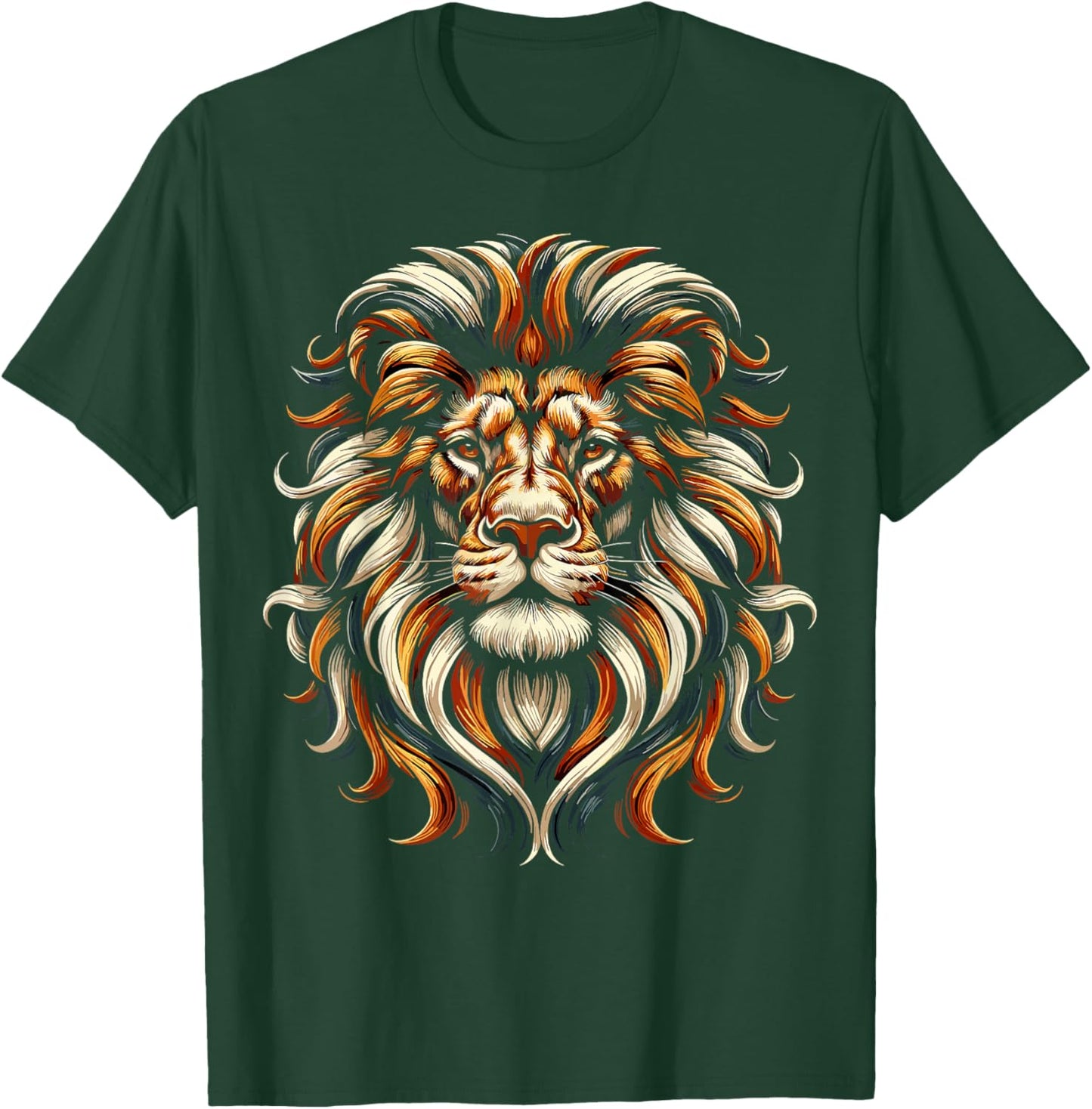 Lion Face Wild Animal Cute Lion T-Shirt - T-Shirt | Forest