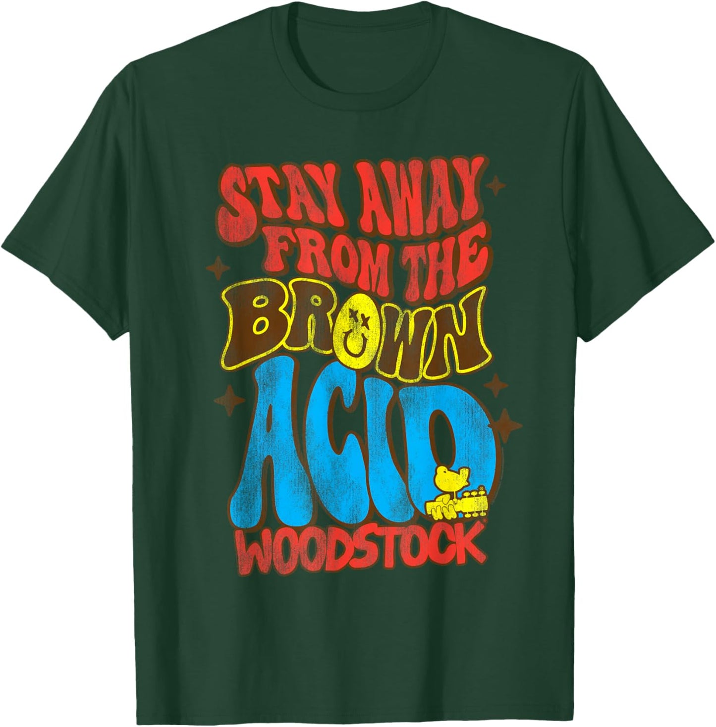 Woodstock Stay Away From The Brown Acid T-Shirt - T-Shirt | Forest