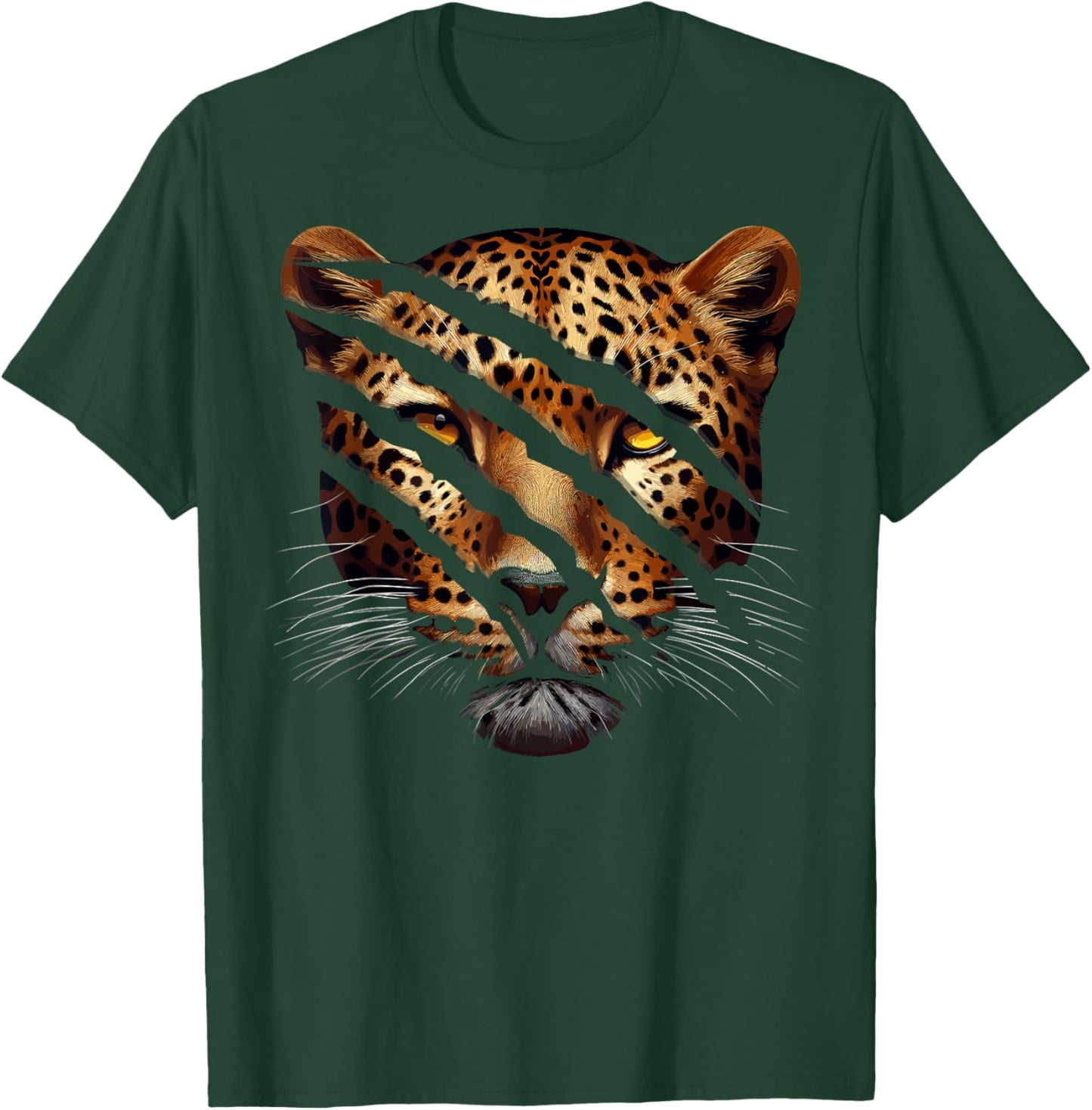 Leopard Cheetah Tiger Leopard Face Lion Cat Women Girls Kids T-Shirt - T-Shirt | Forest