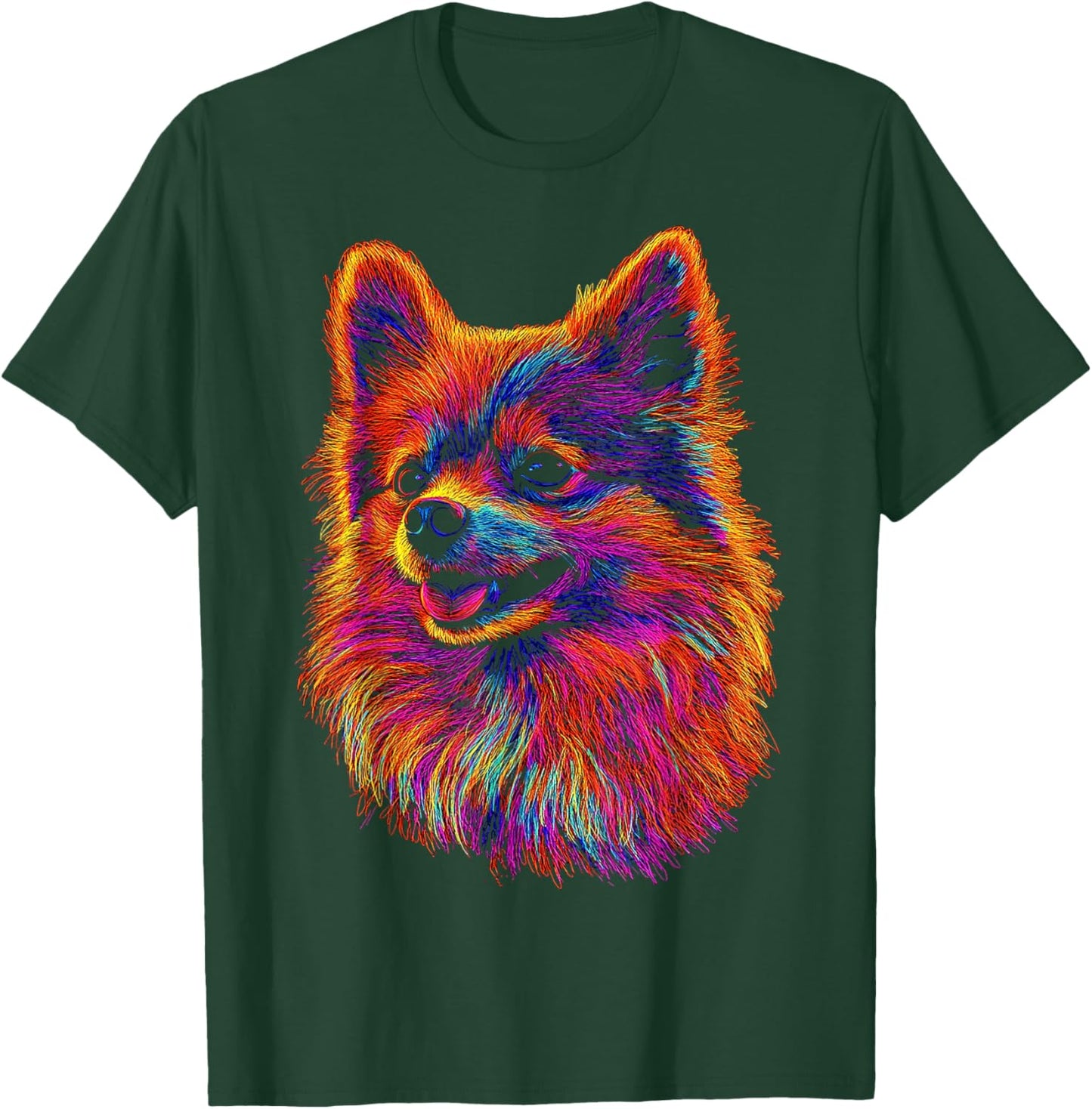 Pomeranian Dog Motif Pet Artwork Pomeranian T-Shirt - T-Shirt | Forest