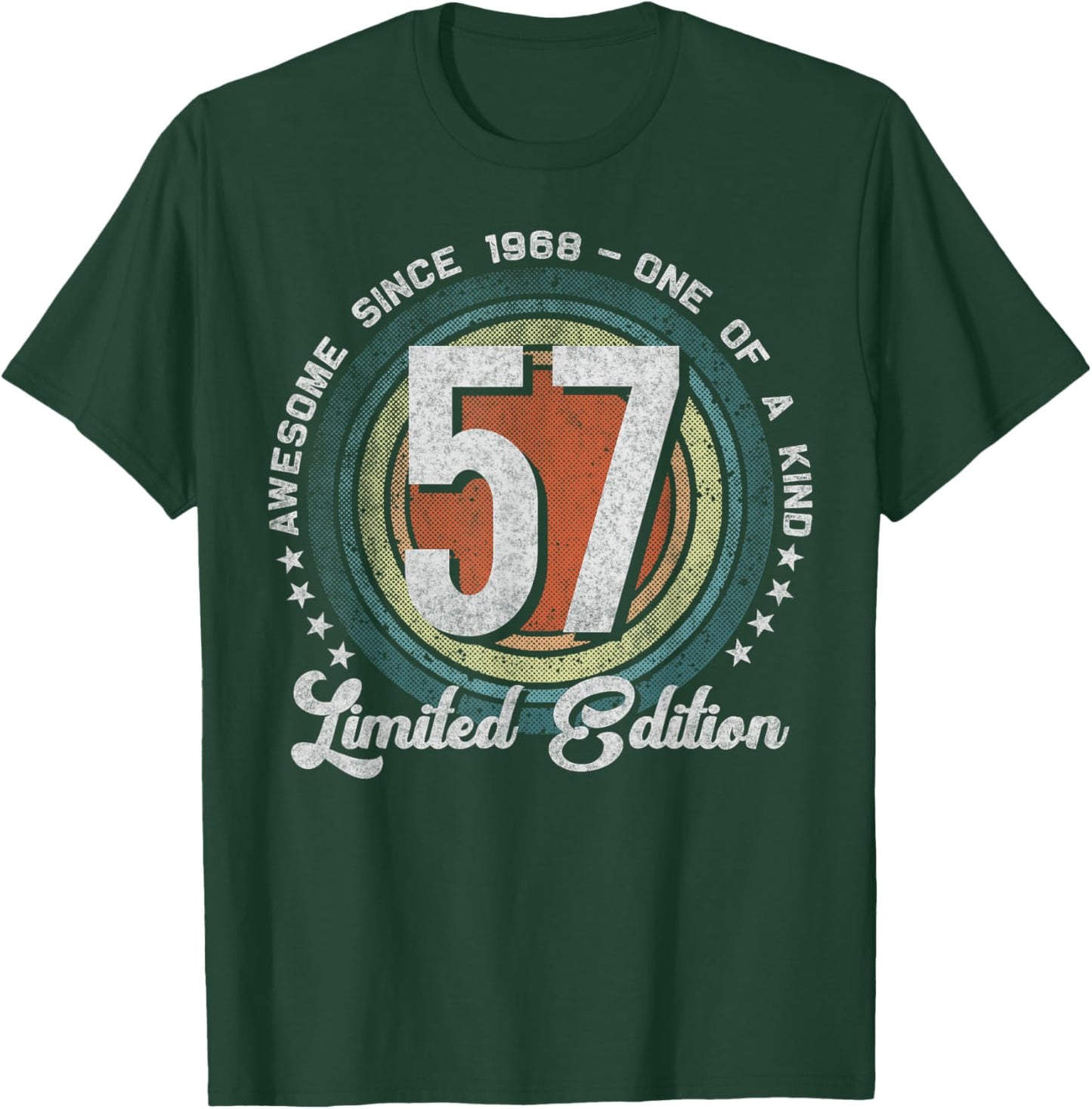 57 Year Old Gifts Vintage 1968 Limited Edition 57th Birthday T-Shirt - T-Shirt | Forest