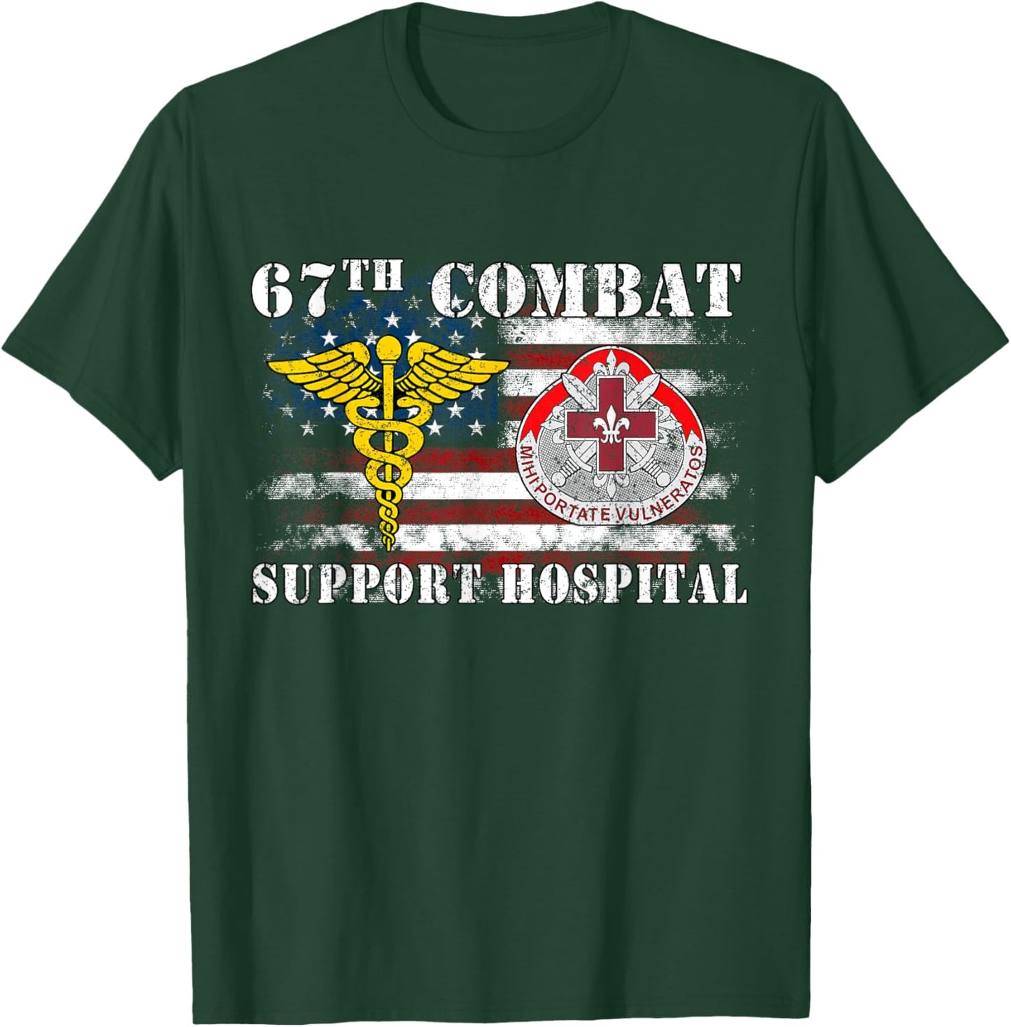 67th Combat Support Hospital Veterans Day Vintage Gifts T-Shirt - T-Shirt | Forest