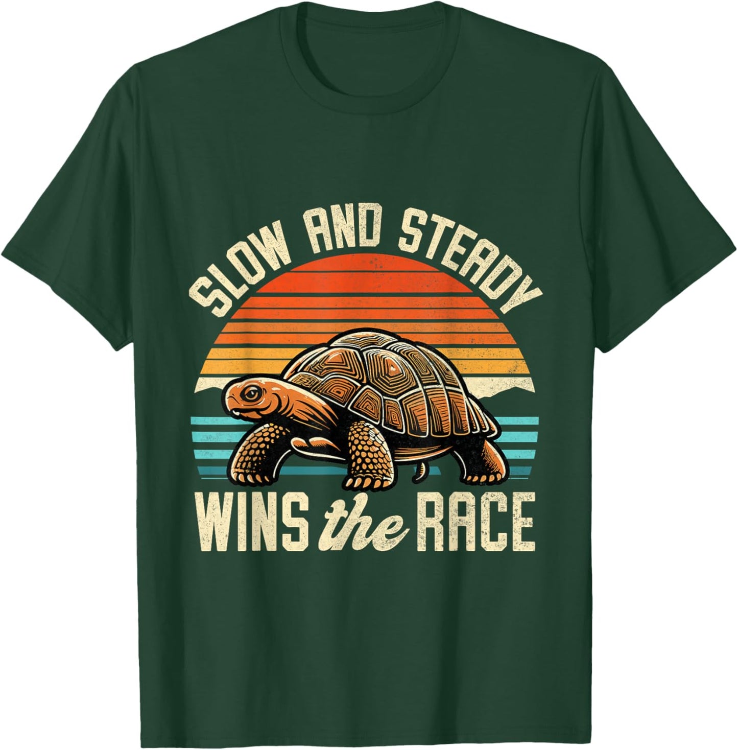 Slow and Steady Wins The Race Shirt Funny Sea Turtle Lover T-Shirt - T-Shirt | Forest