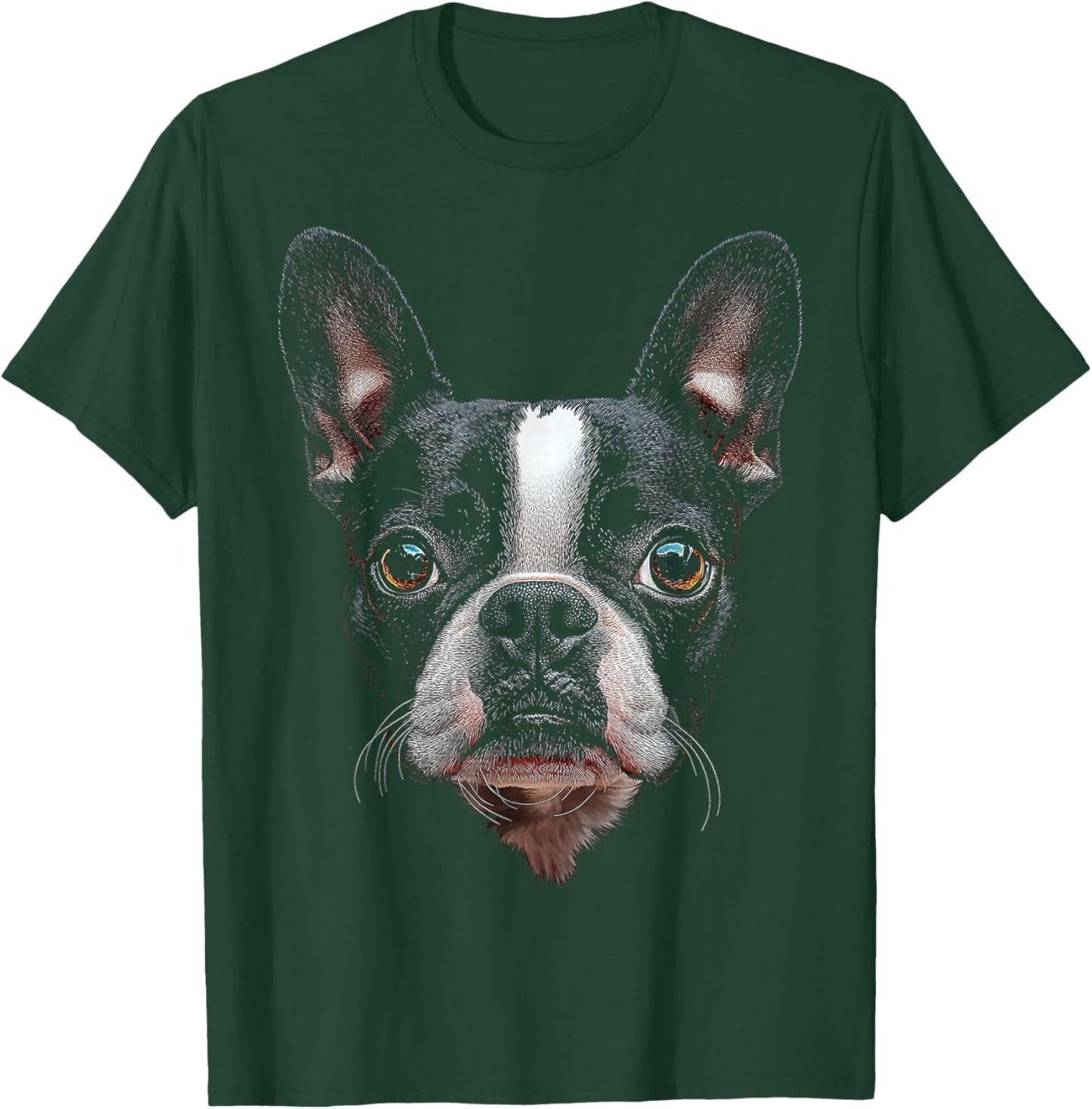 Boston Terrier Dog Graphic Pet Illustration Boston Terrier T-Shirt - T-Shirt | Forest